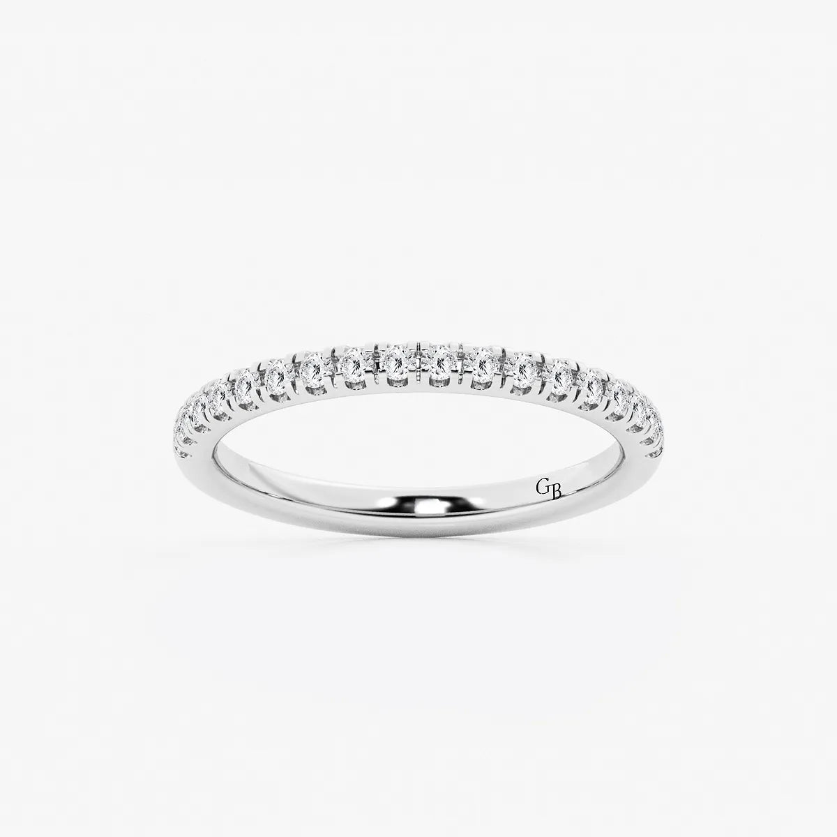 Éterna Slim Round Lab-Grown Diamond Pavé Wedding Band