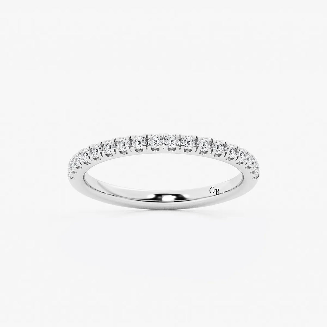 Éterna Slim Round Lab-Grown Diamond Pavé Wedding Band