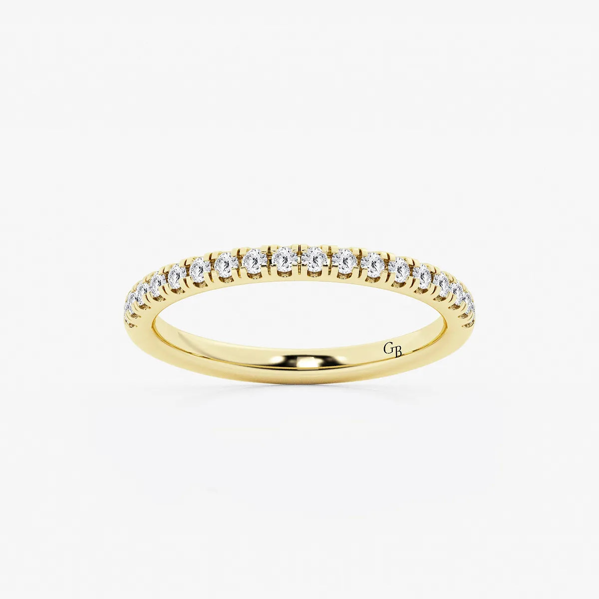 Éterna Slim Round Lab-Grown Diamond Pavé Wedding Band