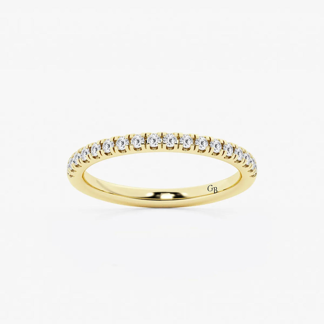 Éterna Slim Round Lab-Grown Diamond Pavé Wedding Band