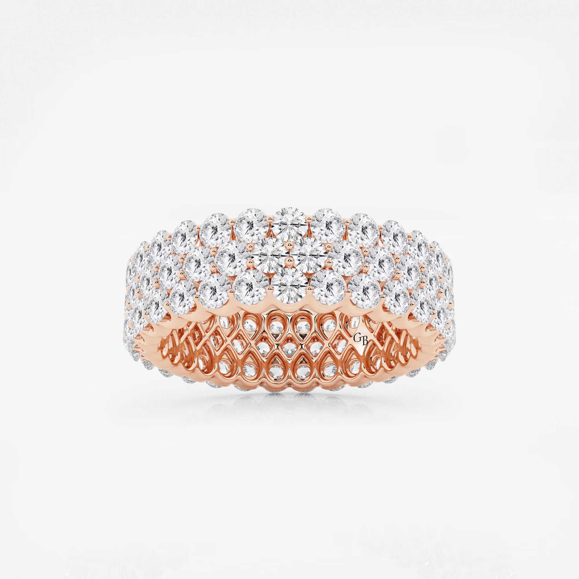 Trielle Luxe Multi-Row Round Lab-Grown Diamond Eternity Band