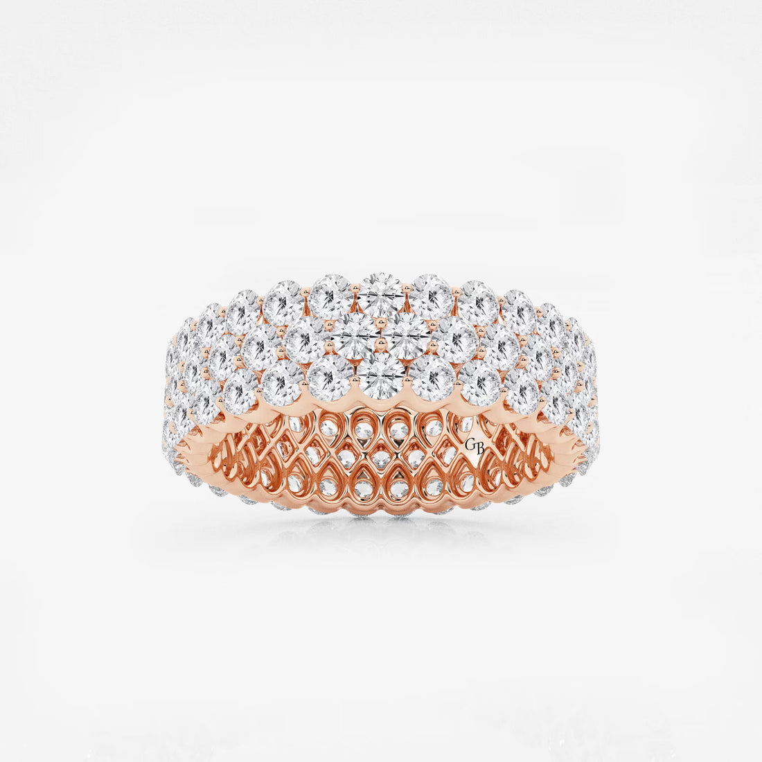 Trielle Luxe Multi-Row Round Lab-Grown Diamond Eternity Band