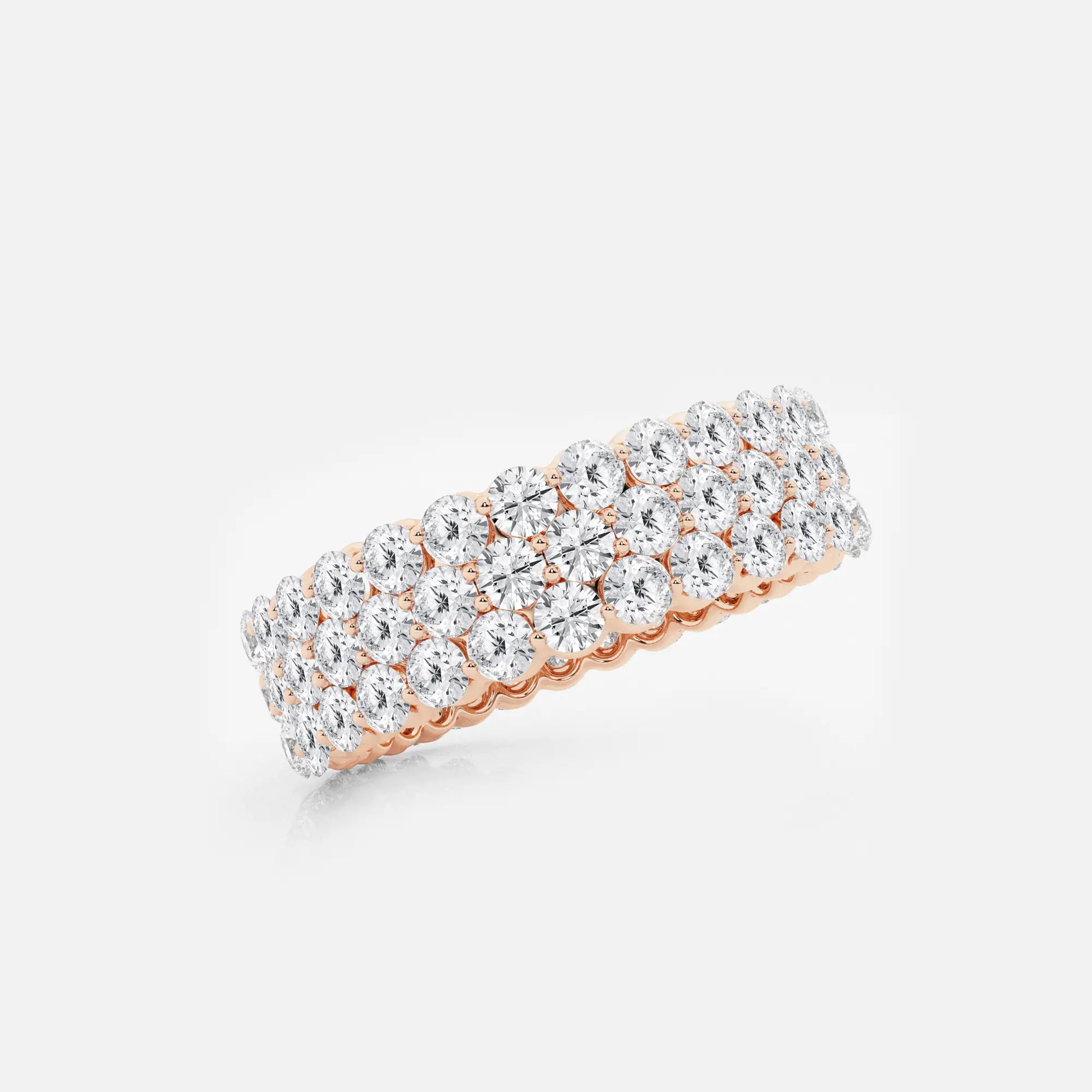Trielle Luxe Multi-Row Round Lab-Grown Diamond Eternity Band