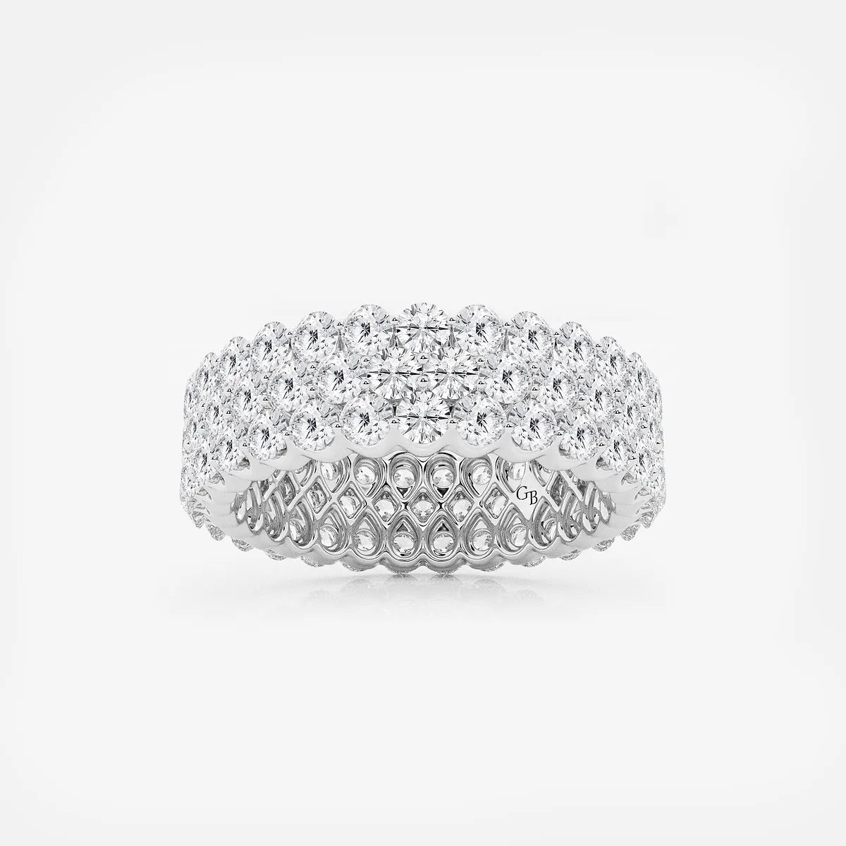 Trielle Luxe Multi-Row Round Lab-Grown Diamond Eternity Band