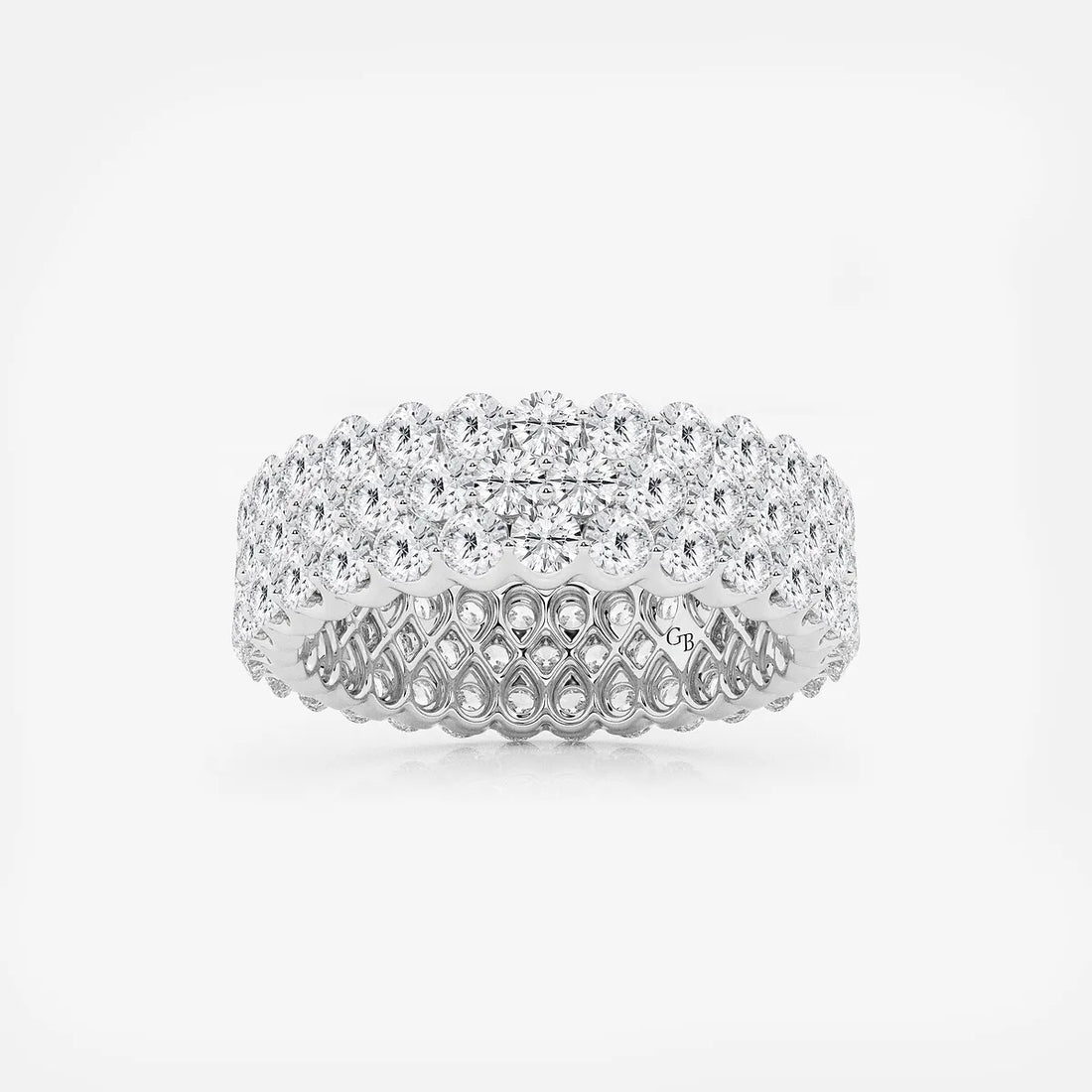 Trielle Luxe Multi-Row Round Lab-Grown Diamond Eternity Band