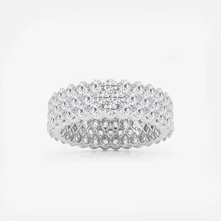 Trielle Luxe Multi-Row Round Lab-Grown Diamond Eternity Band
