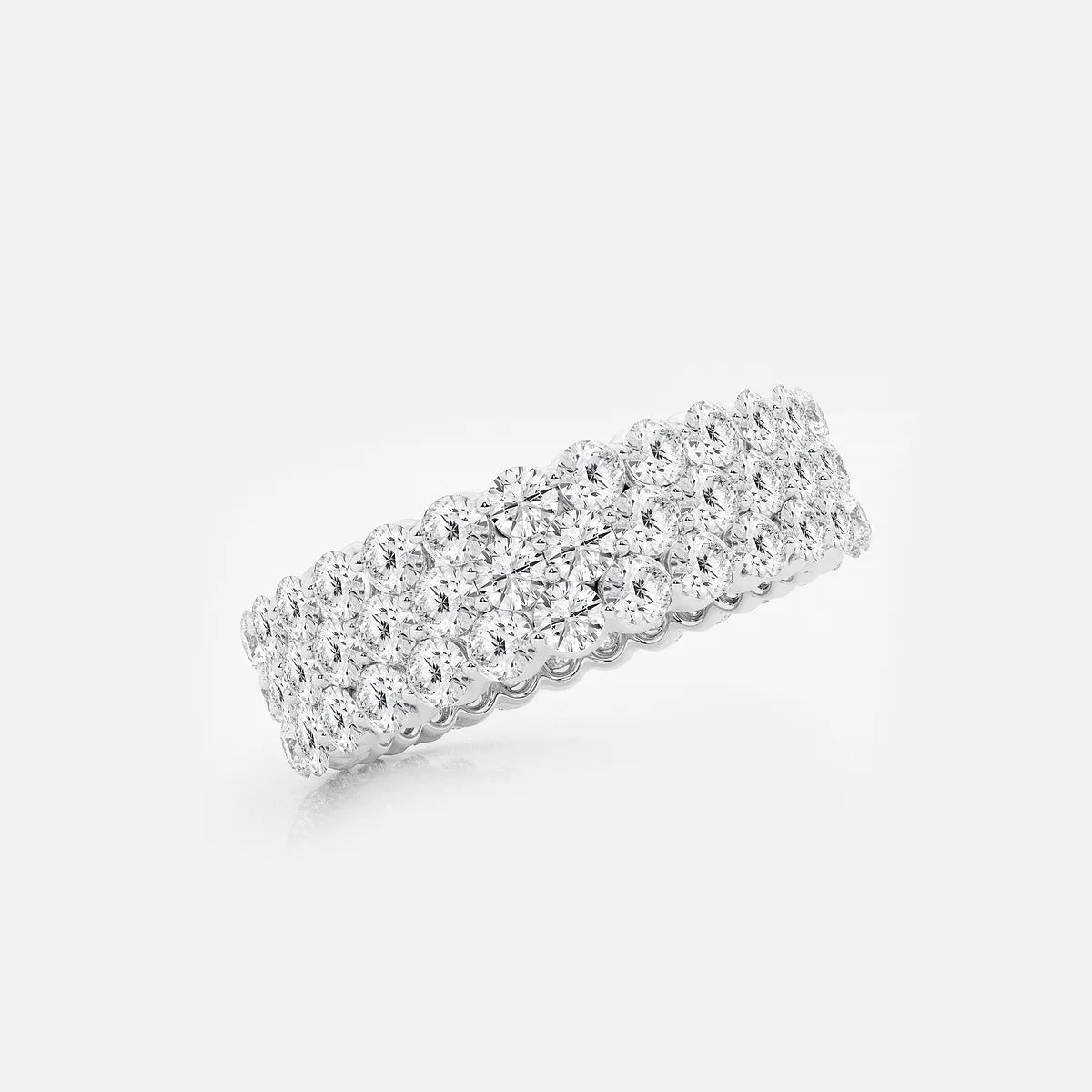 Trielle Luxe Multi-Row Round Lab-Grown Diamond Eternity Band