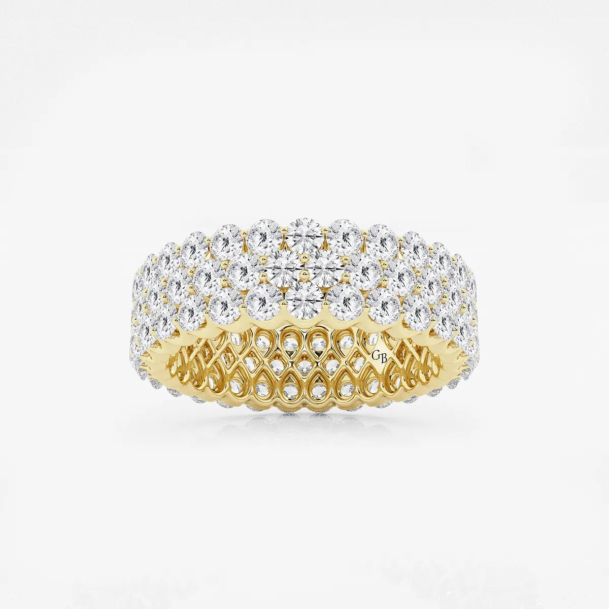 Trielle Luxe Multi-Row Round Lab-Grown Diamond Eternity Band