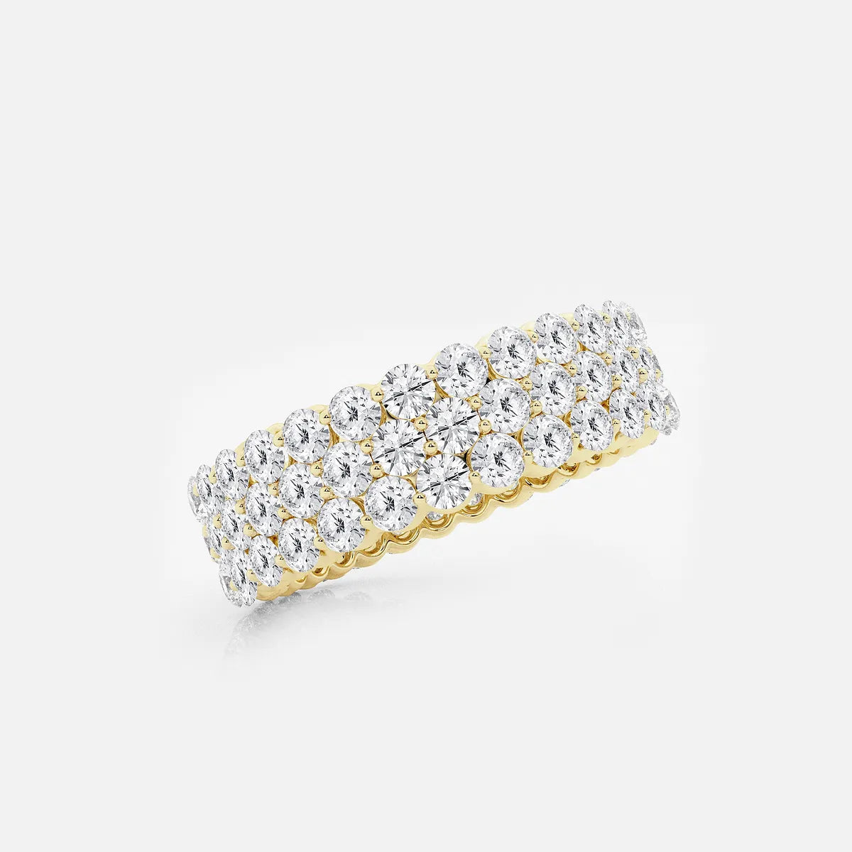Trielle Luxe Multi-Row Round Lab-Grown Diamond Eternity Band