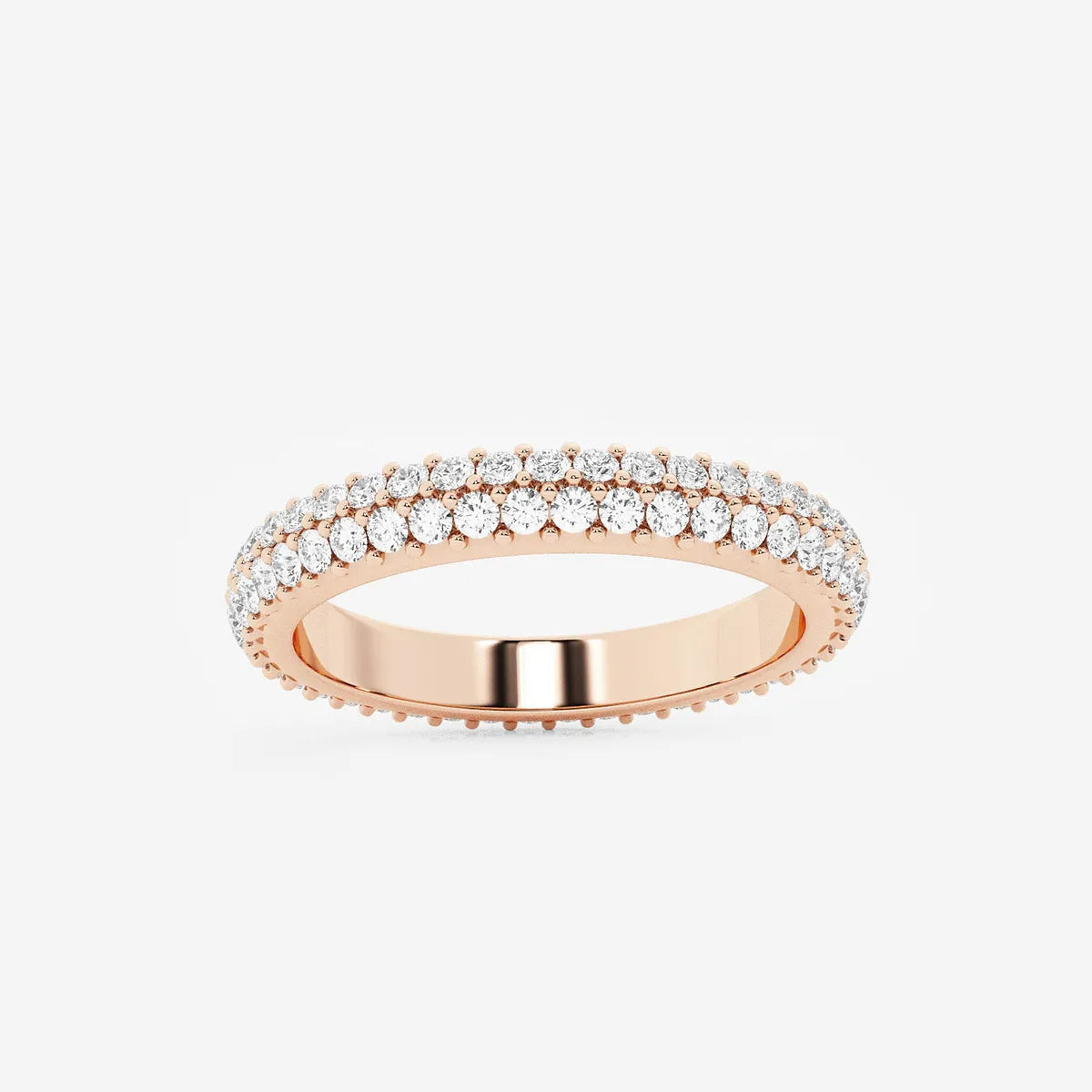 Ethereal Edge Round Lab-Grown Diamond Bold Knife-Edge Eternity Band