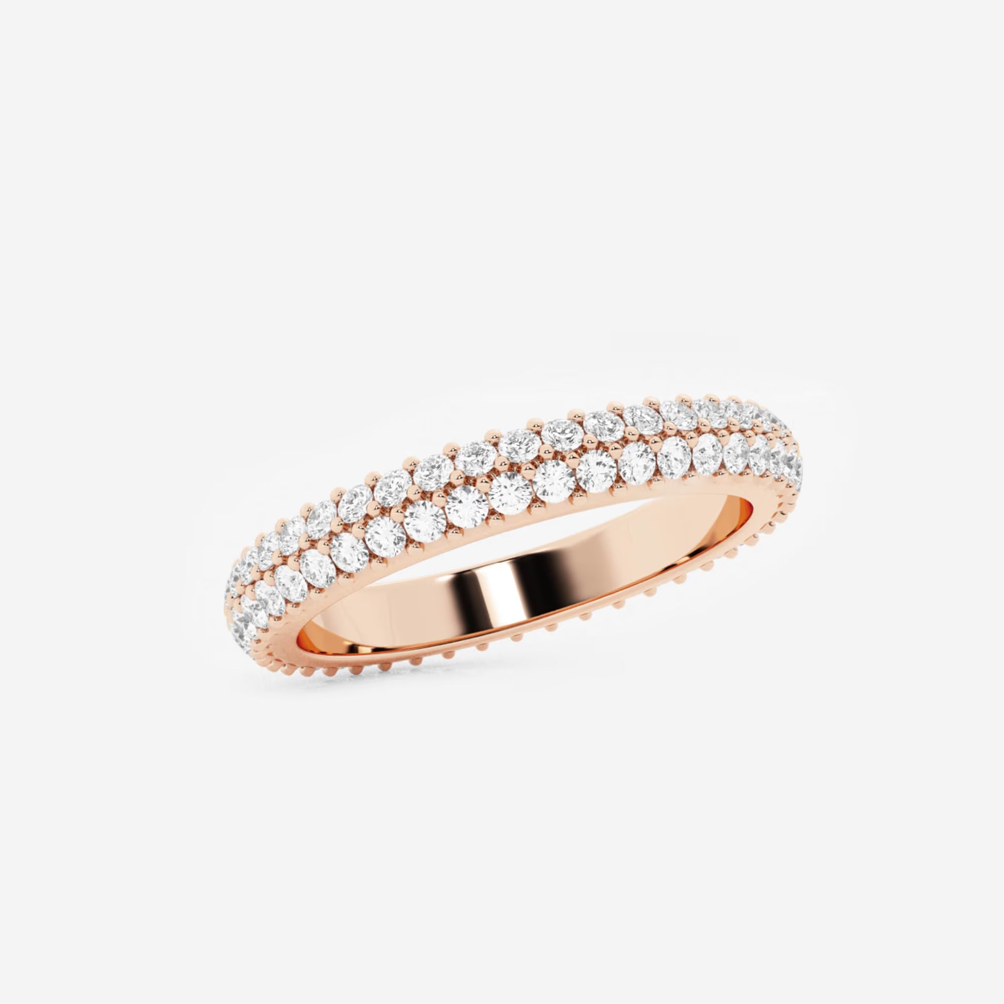 Ethereal Edge Round Lab-Grown Diamond Bold Knife-Edge Eternity Band