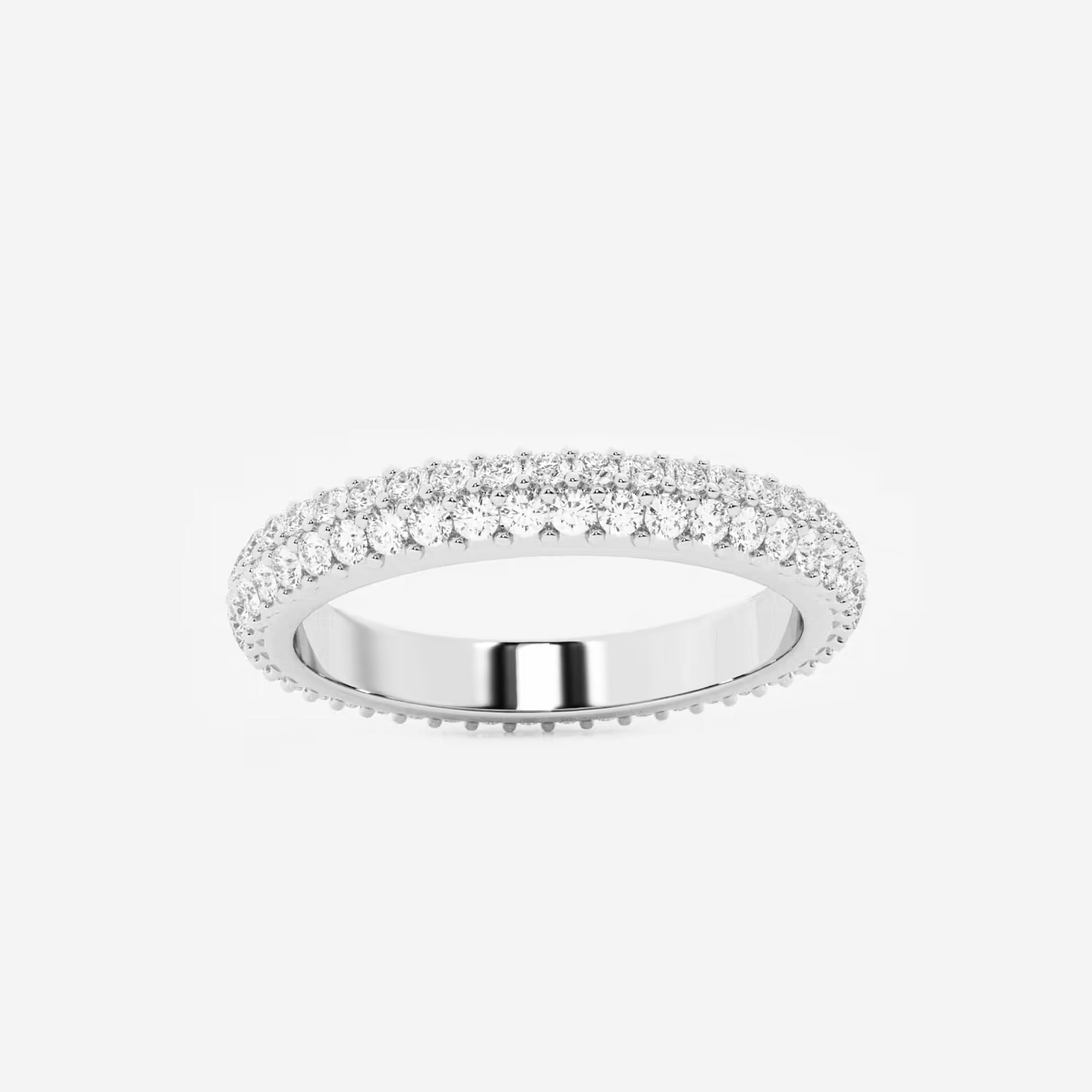Ethereal Edge Round Lab-Grown Diamond Bold Knife-Edge Eternity Band
