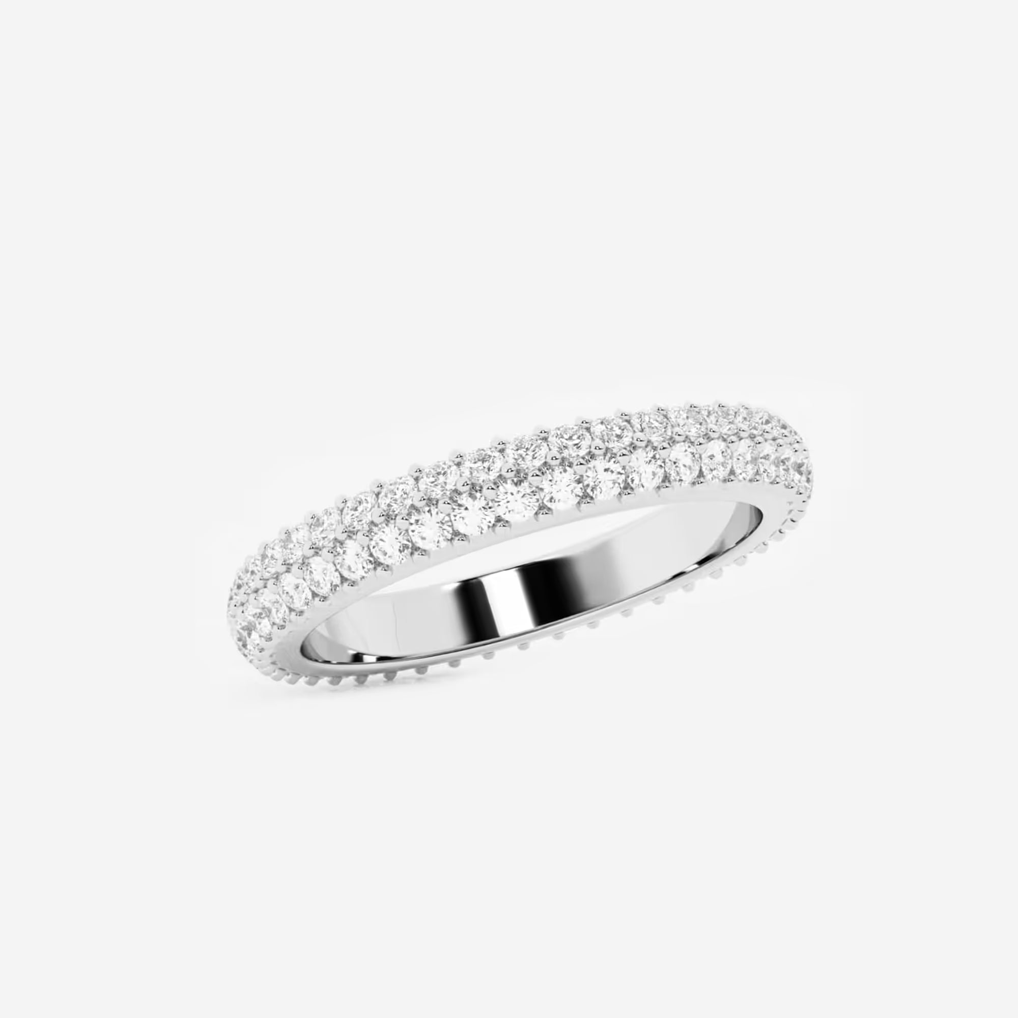 Ethereal Edge Round Lab-Grown Diamond Bold Knife-Edge Eternity Band