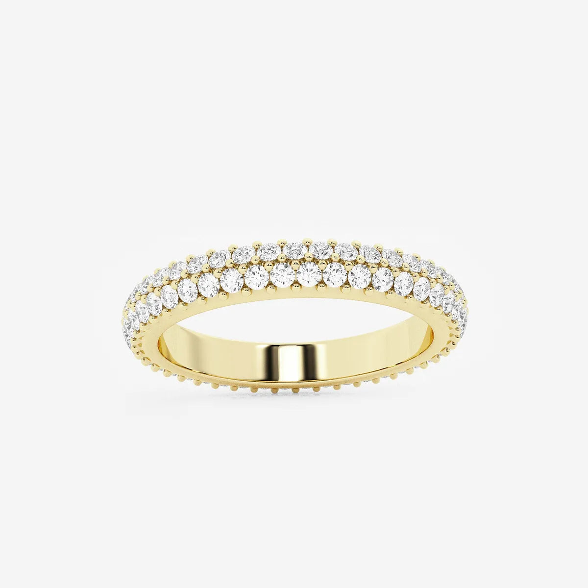 Ethereal Edge Round Lab-Grown Diamond Bold Knife-Edge Eternity Band