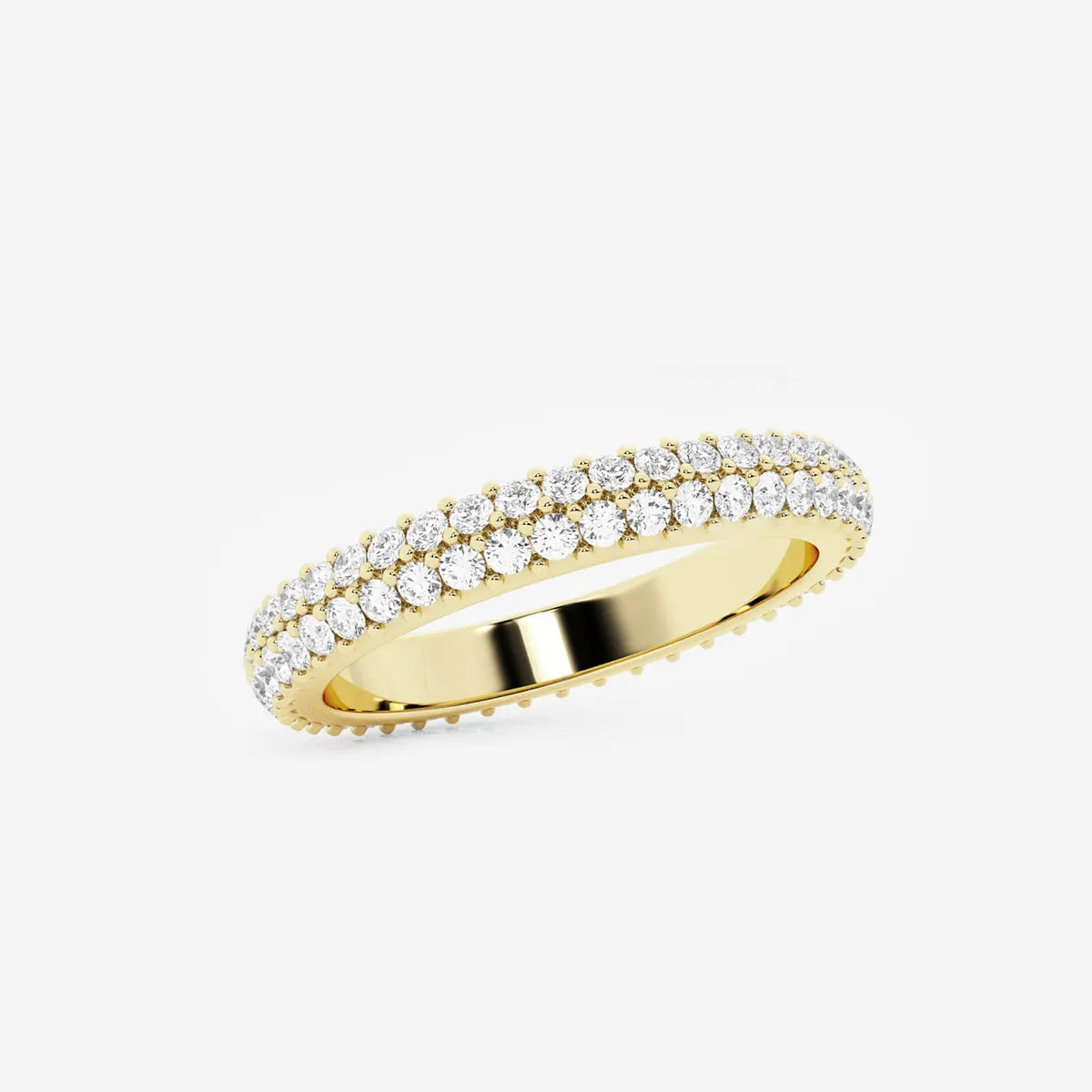 Ethereal Edge Round Lab-Grown Diamond Bold Knife-Edge Eternity Band