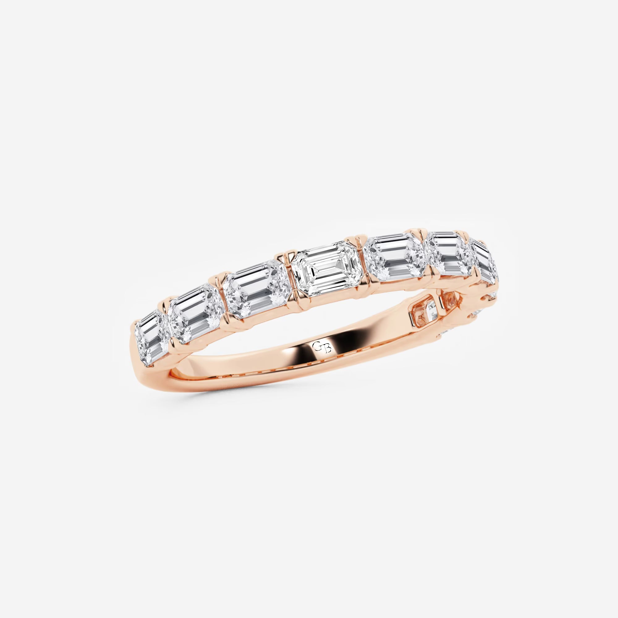 Decora East-West Emerald Lab-Grown Diamond Wedding Band