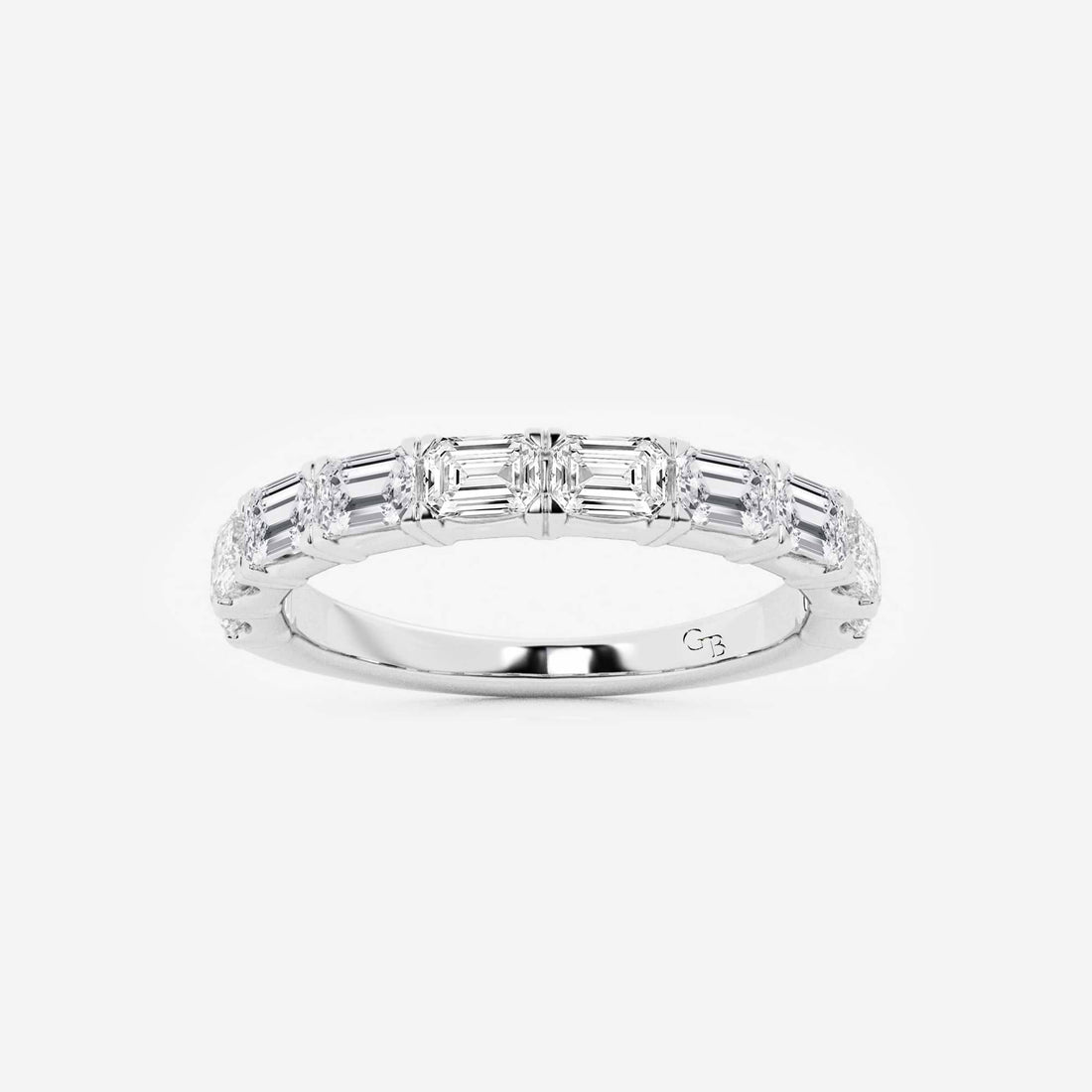 Decora East-West Emerald Lab-Grown Diamond Wedding Band
