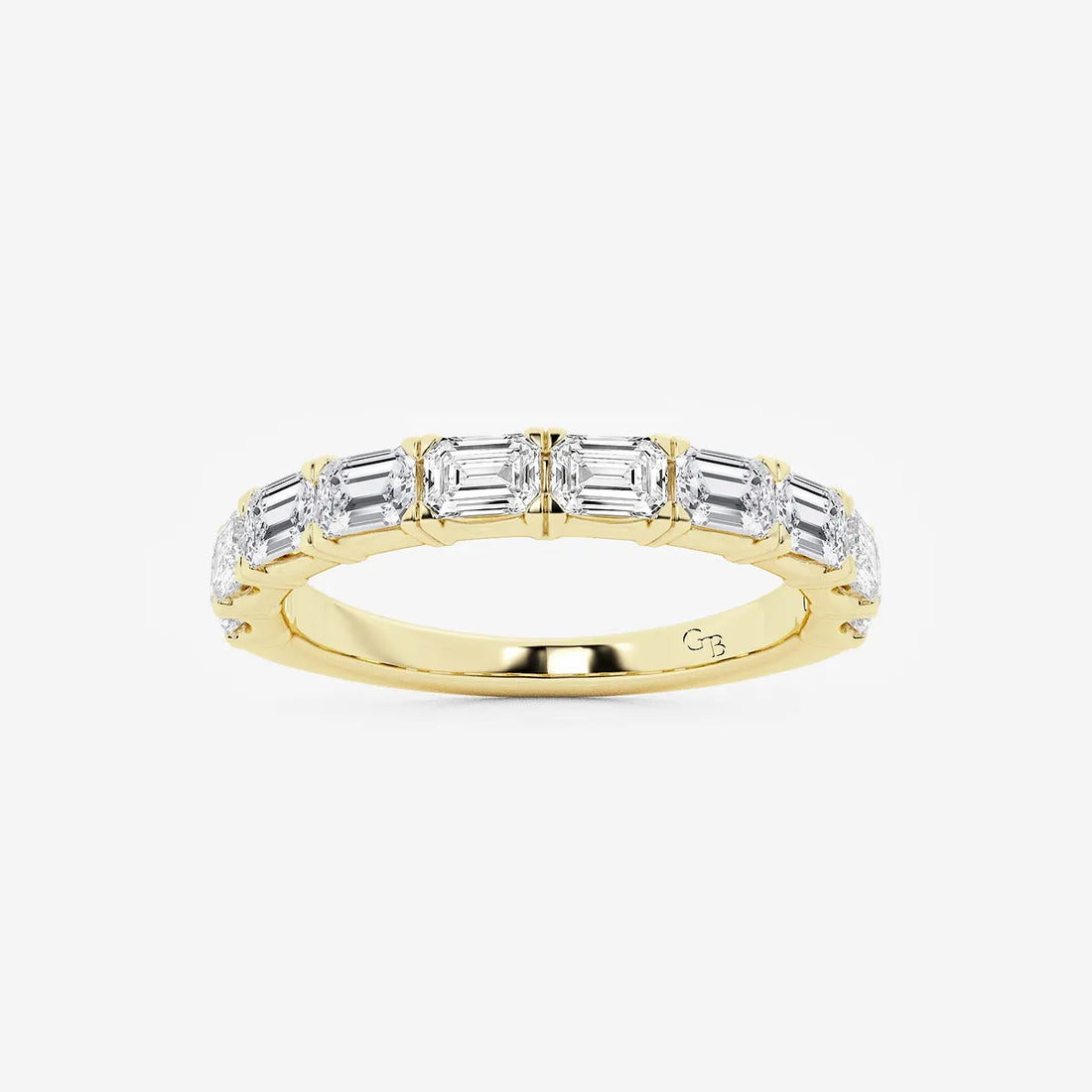 Decora East-West Emerald Lab-Grown Diamond Wedding Band