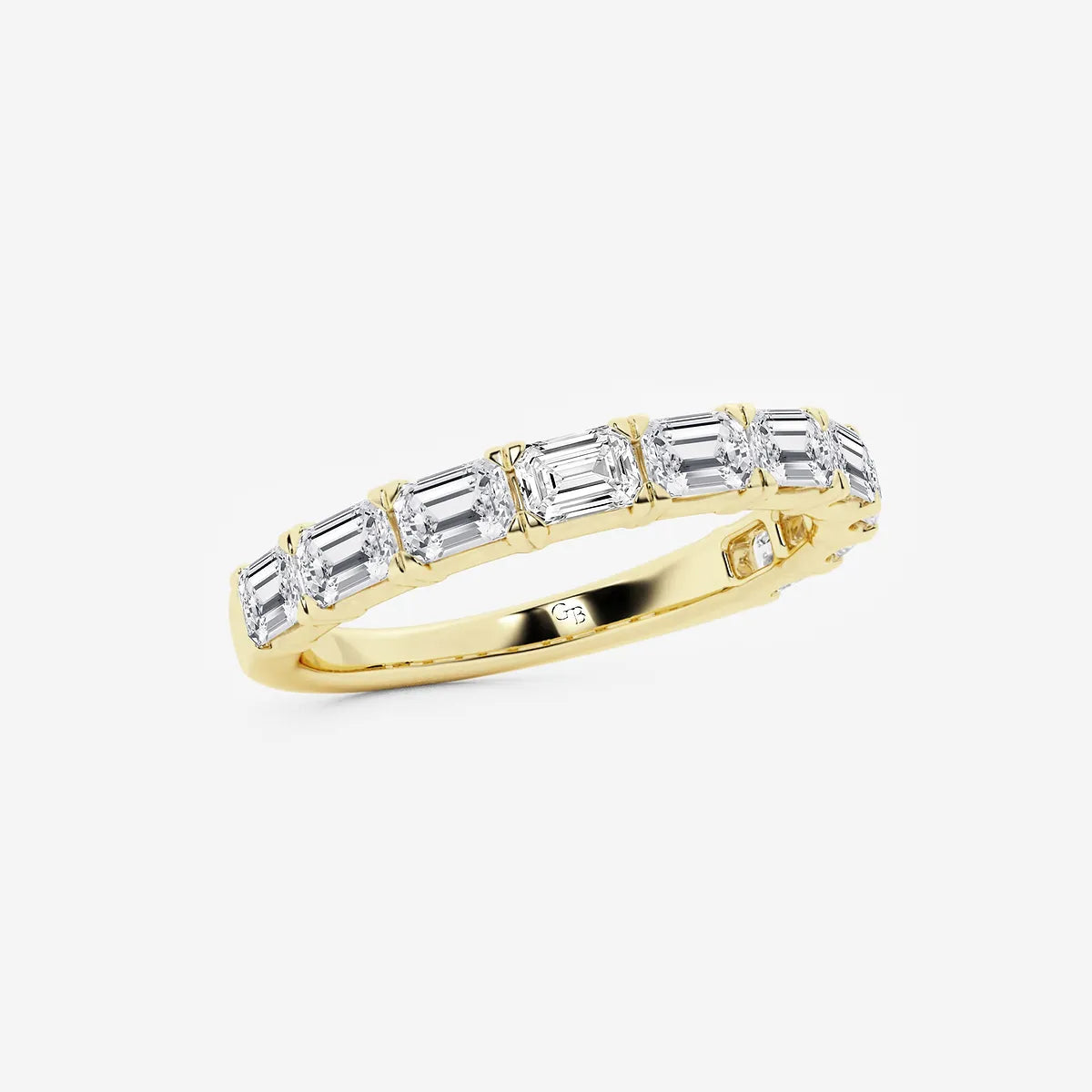 Decora East-West Emerald Lab-Grown Diamond Wedding Band