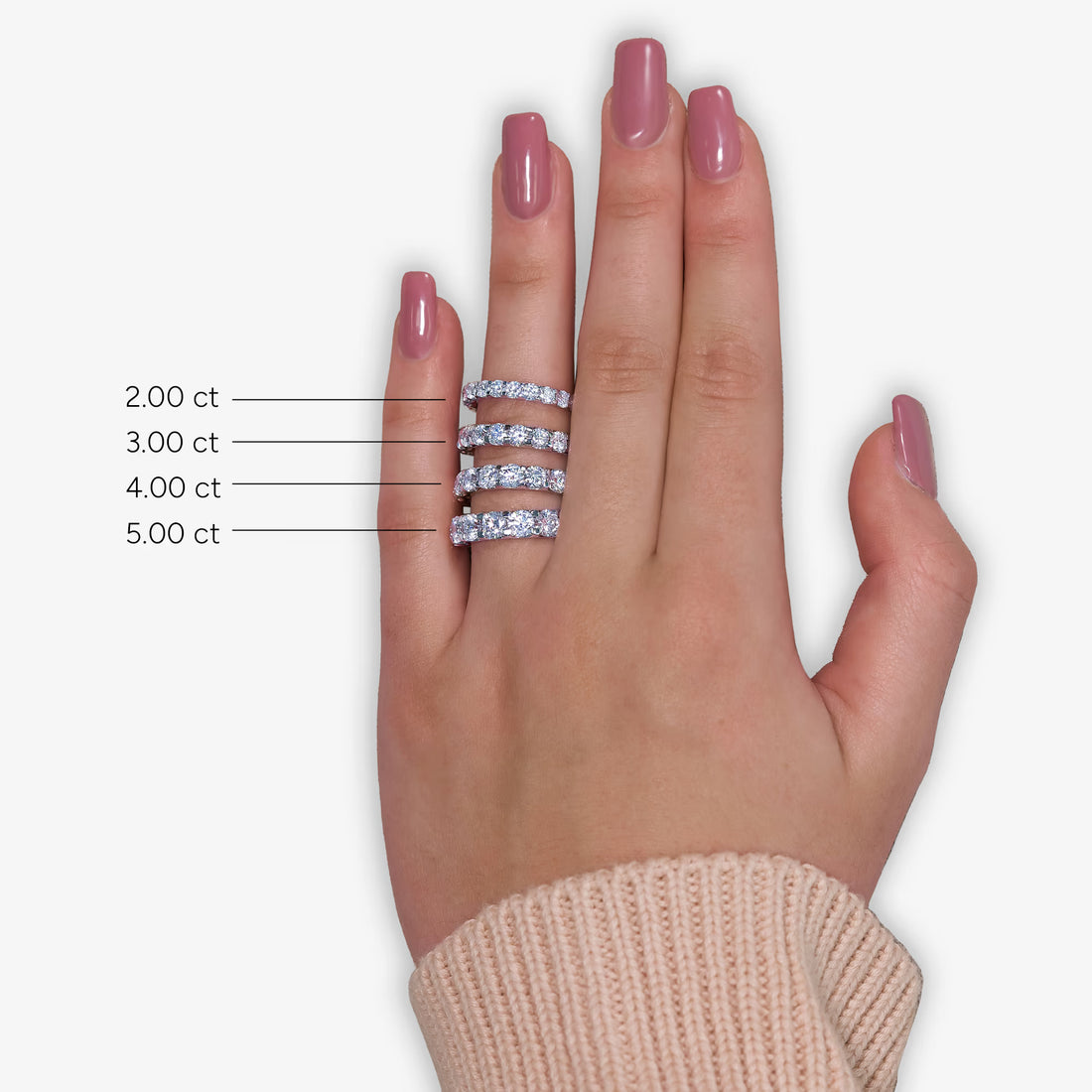 Aurielle U-Shaped Round Lab-Grown Diamond Eternity Band