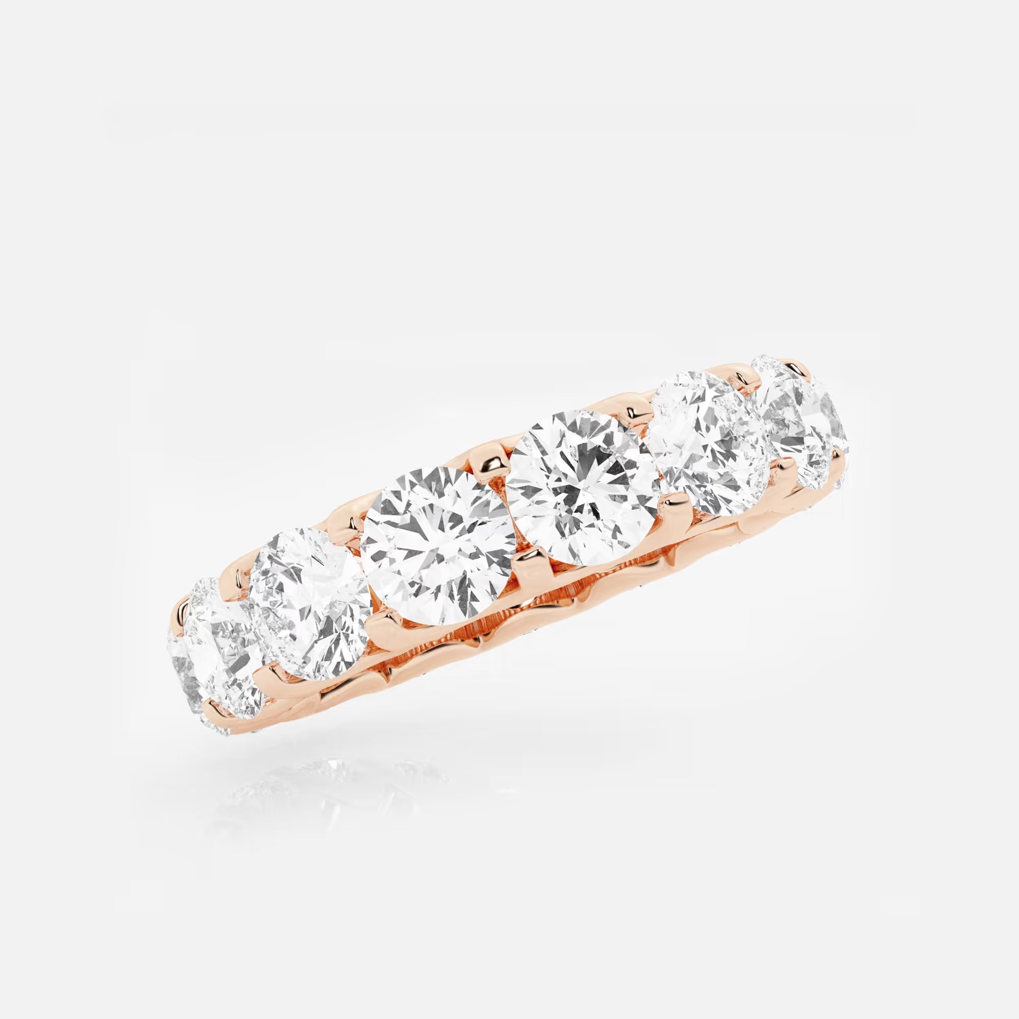 Aurielle U-Shaped Round Lab-Grown Diamond Eternity Band