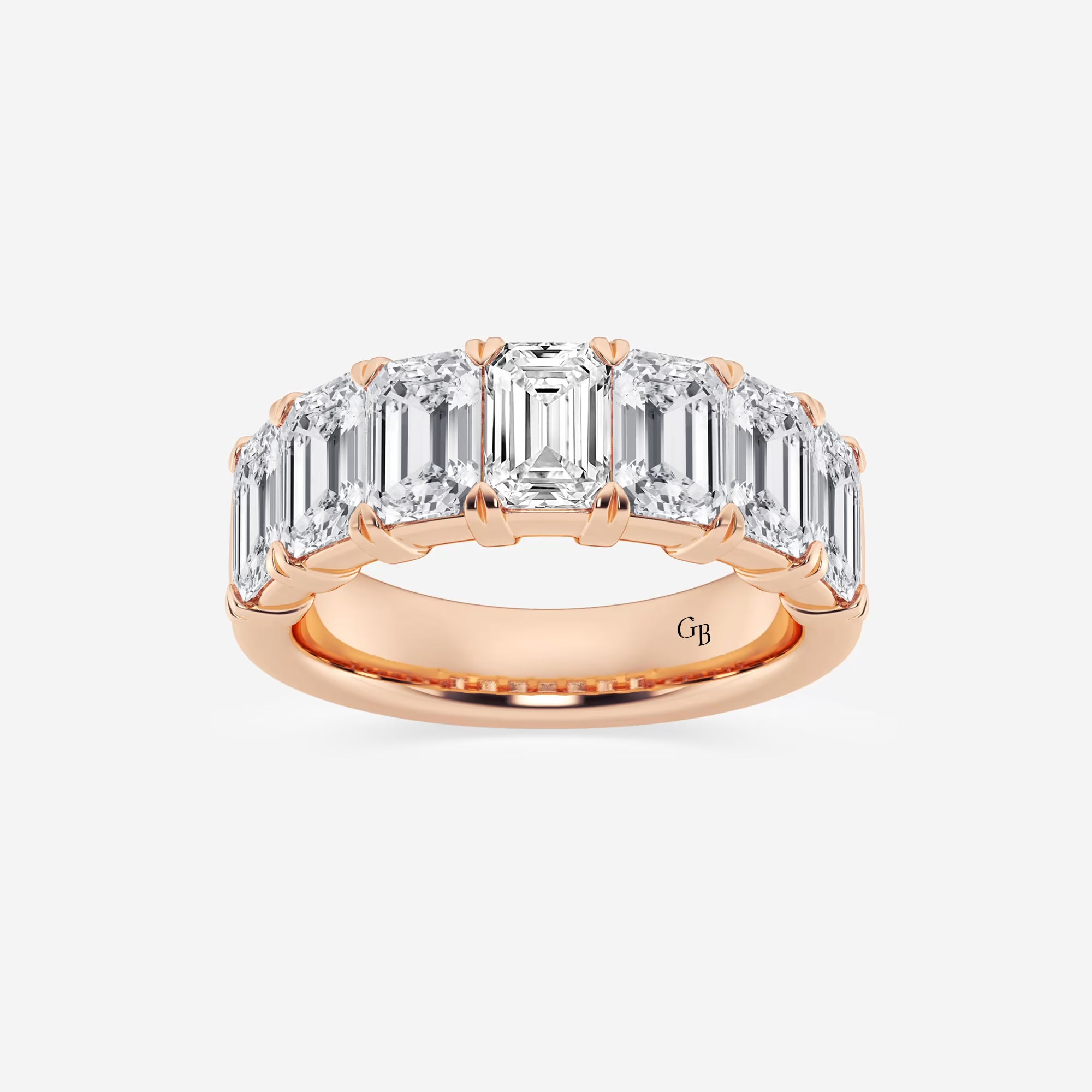 Heptara Luxe Emerald Lab-Grown Diamond Seven-Stone Anniversary Band