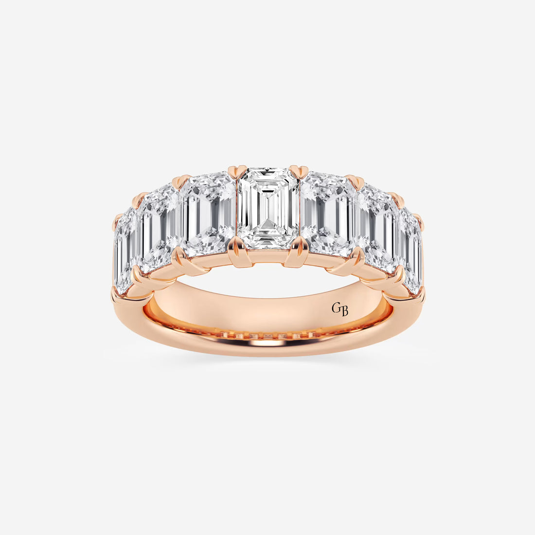 Heptara Luxe Emerald Lab-Grown Diamond Seven-Stone Anniversary Band