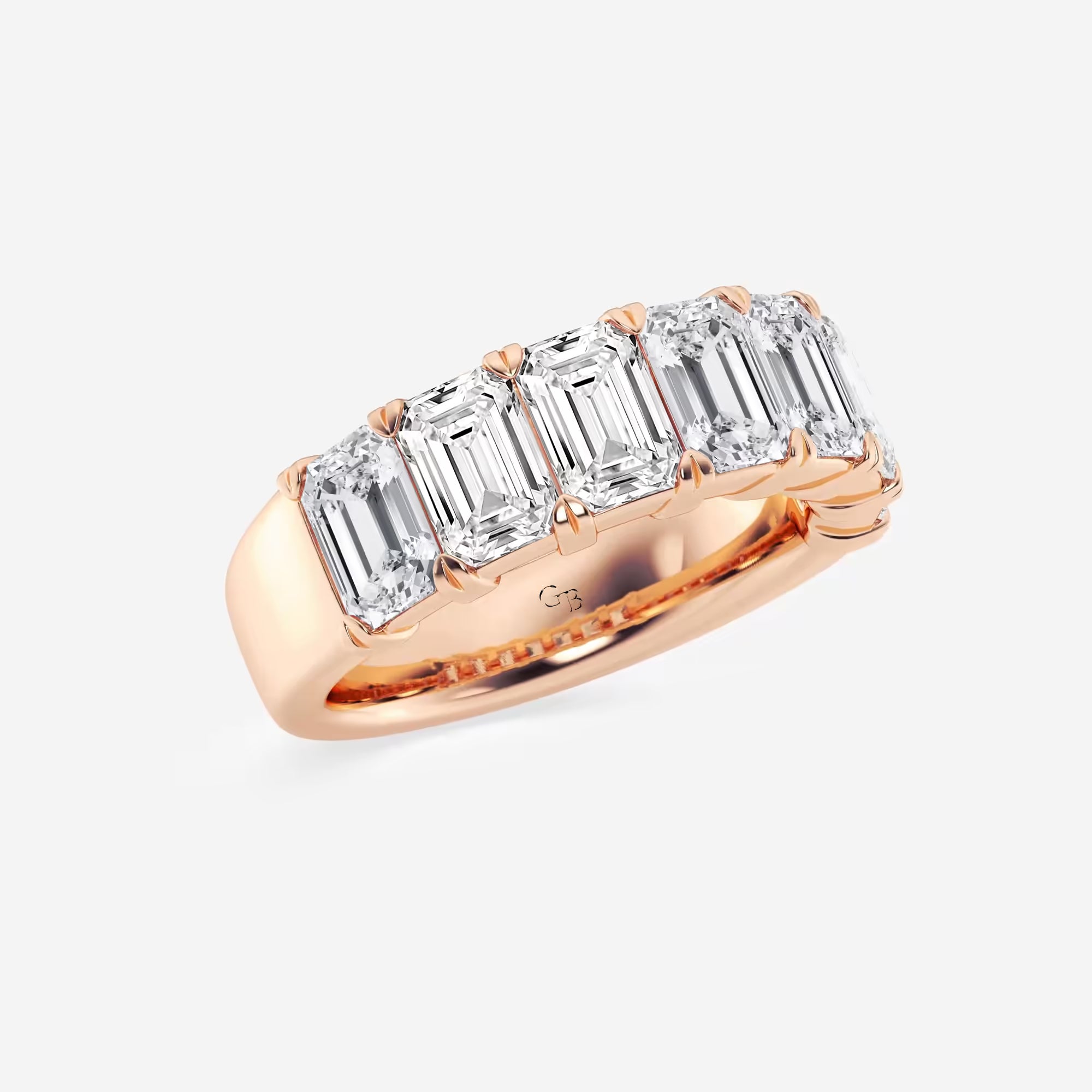 Heptara Luxe Emerald Lab-Grown Diamond Seven-Stone Anniversary Band