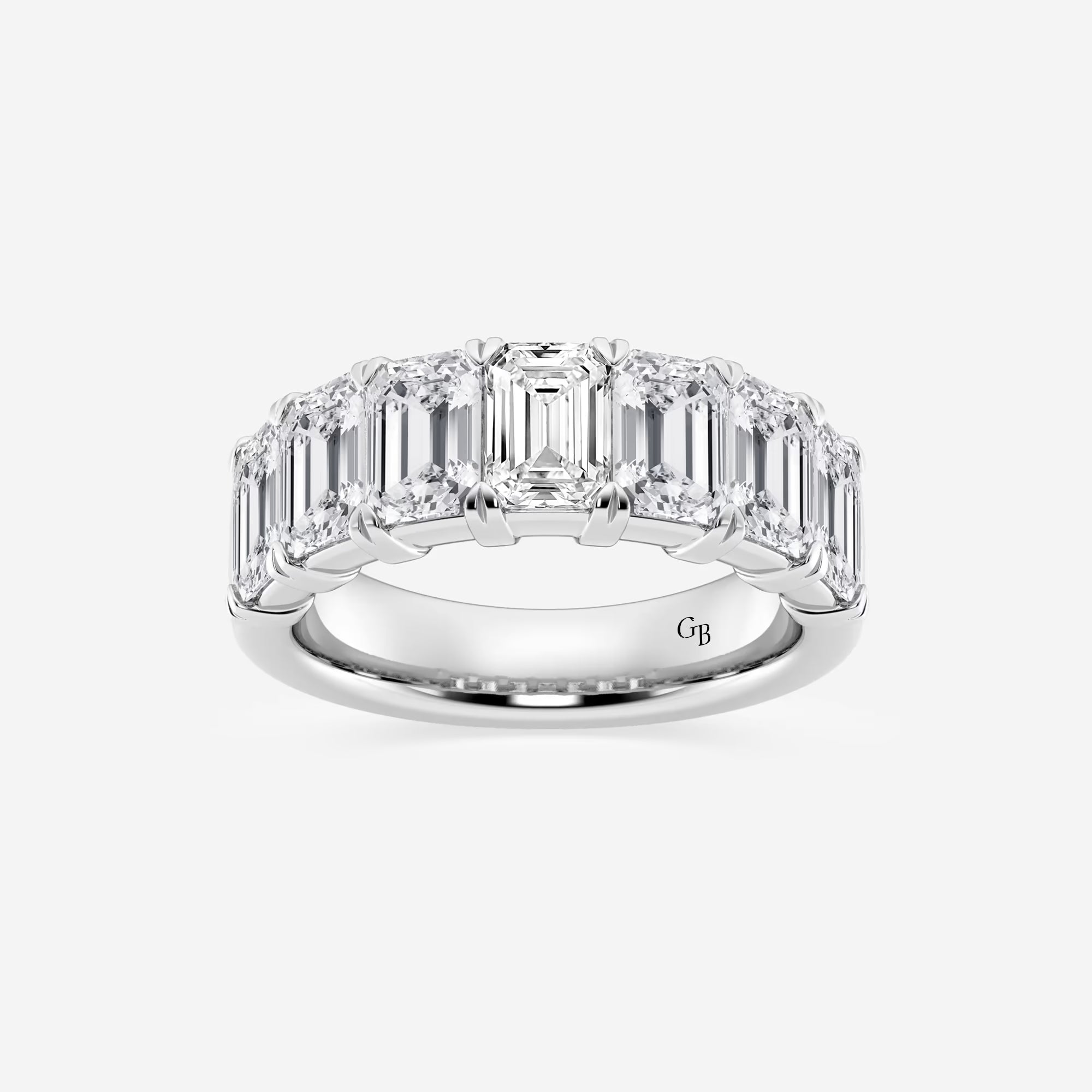 Heptara Luxe Emerald Lab-Grown Diamond Seven-Stone Anniversary Band
