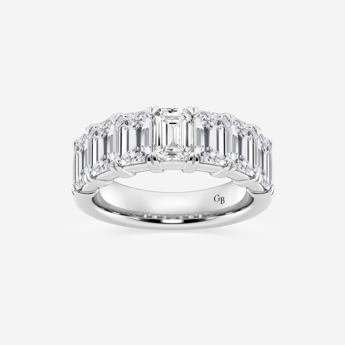 Heptara Luxe Emerald Lab-Grown Diamond Seven-Stone Anniversary Band