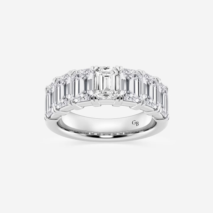 Heptara Luxe Emerald Lab-Grown Diamond Seven-Stone Anniversary Band