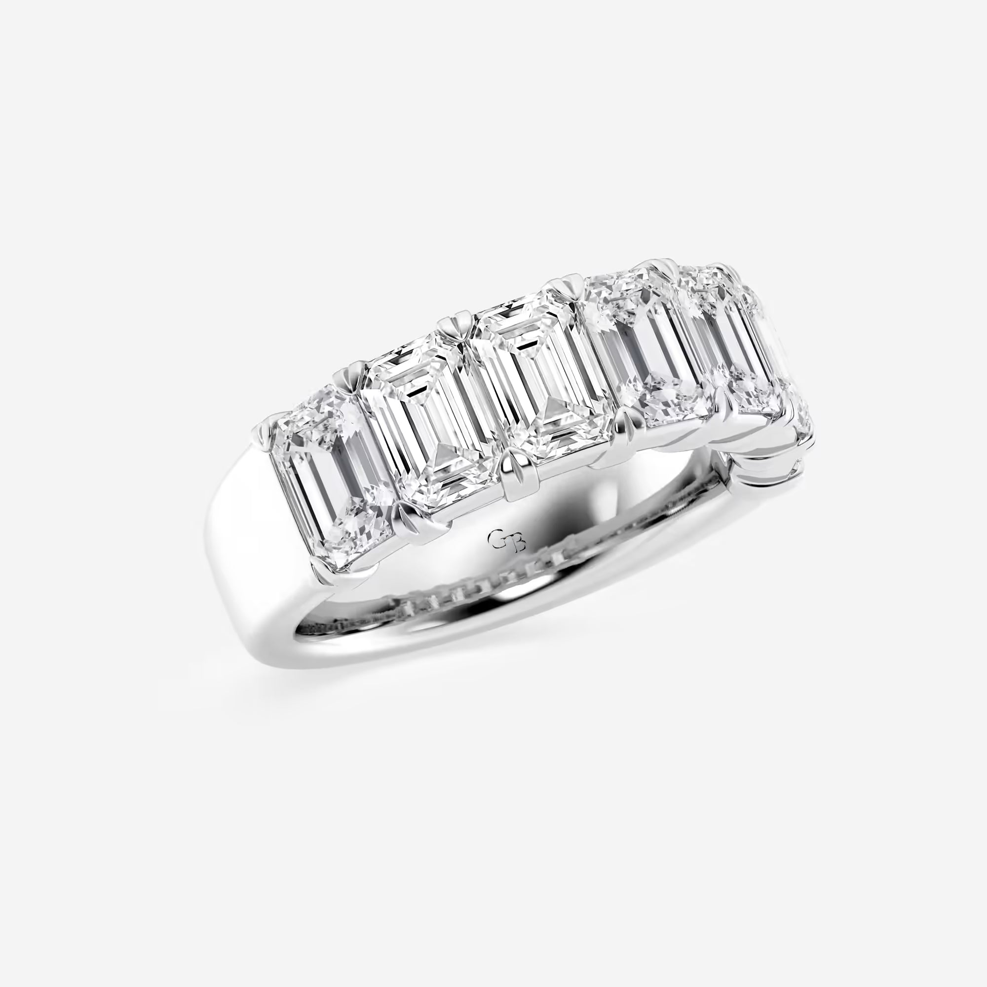 Heptara Luxe Emerald Lab-Grown Diamond Seven-Stone Anniversary Band