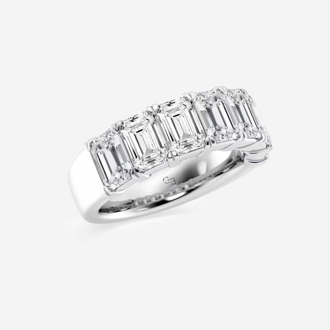 Heptara Luxe Emerald Lab-Grown Diamond Seven-Stone Anniversary Band