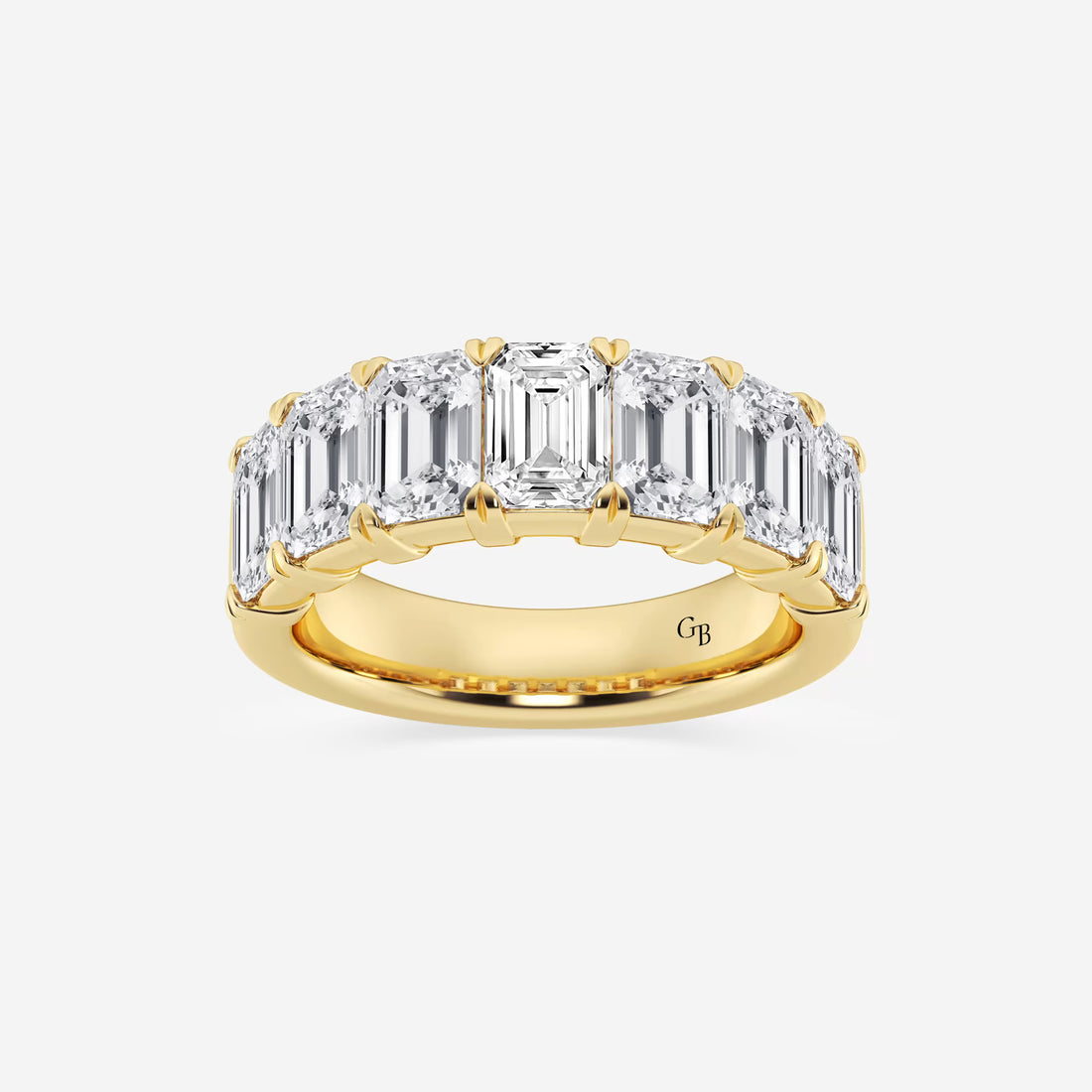 Heptara Luxe Emerald Lab-Grown Diamond Seven-Stone Anniversary Band
