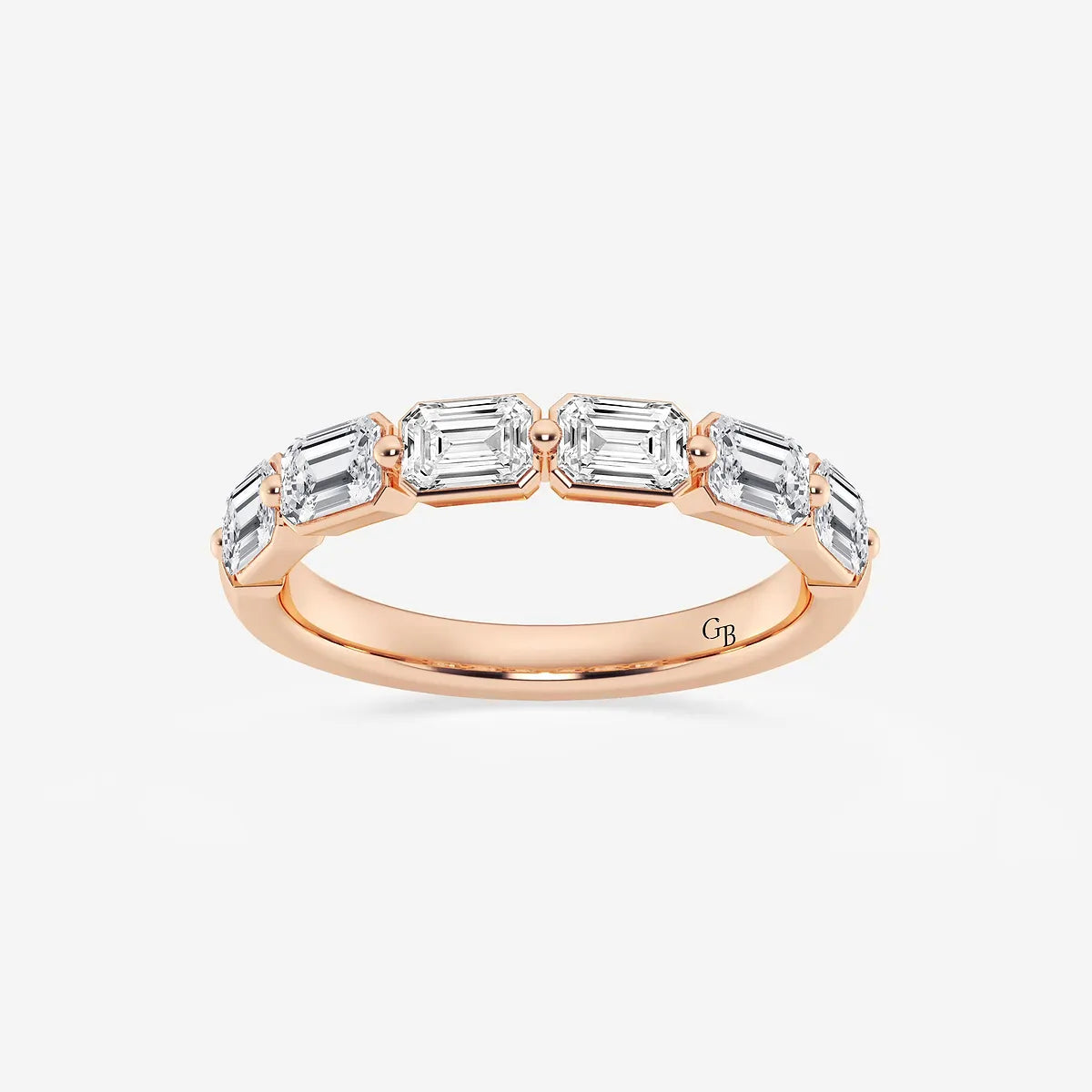 Aurafloat Emerald Lab-Grown Diamond Floating Anniversary Band