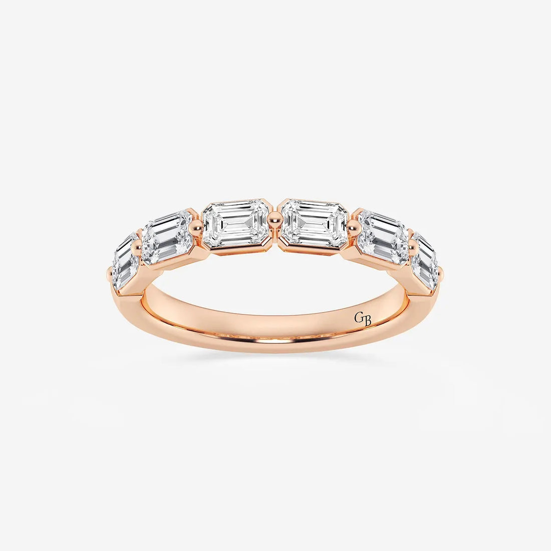 Aurafloat Emerald Lab-Grown Diamond Floating Anniversary Band