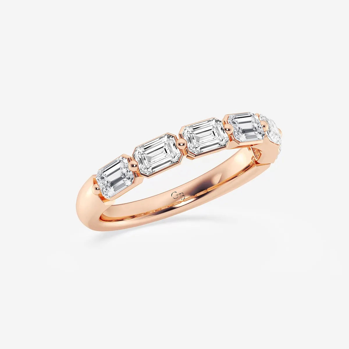Aurafloat Emerald Lab-Grown Diamond Floating Anniversary Band