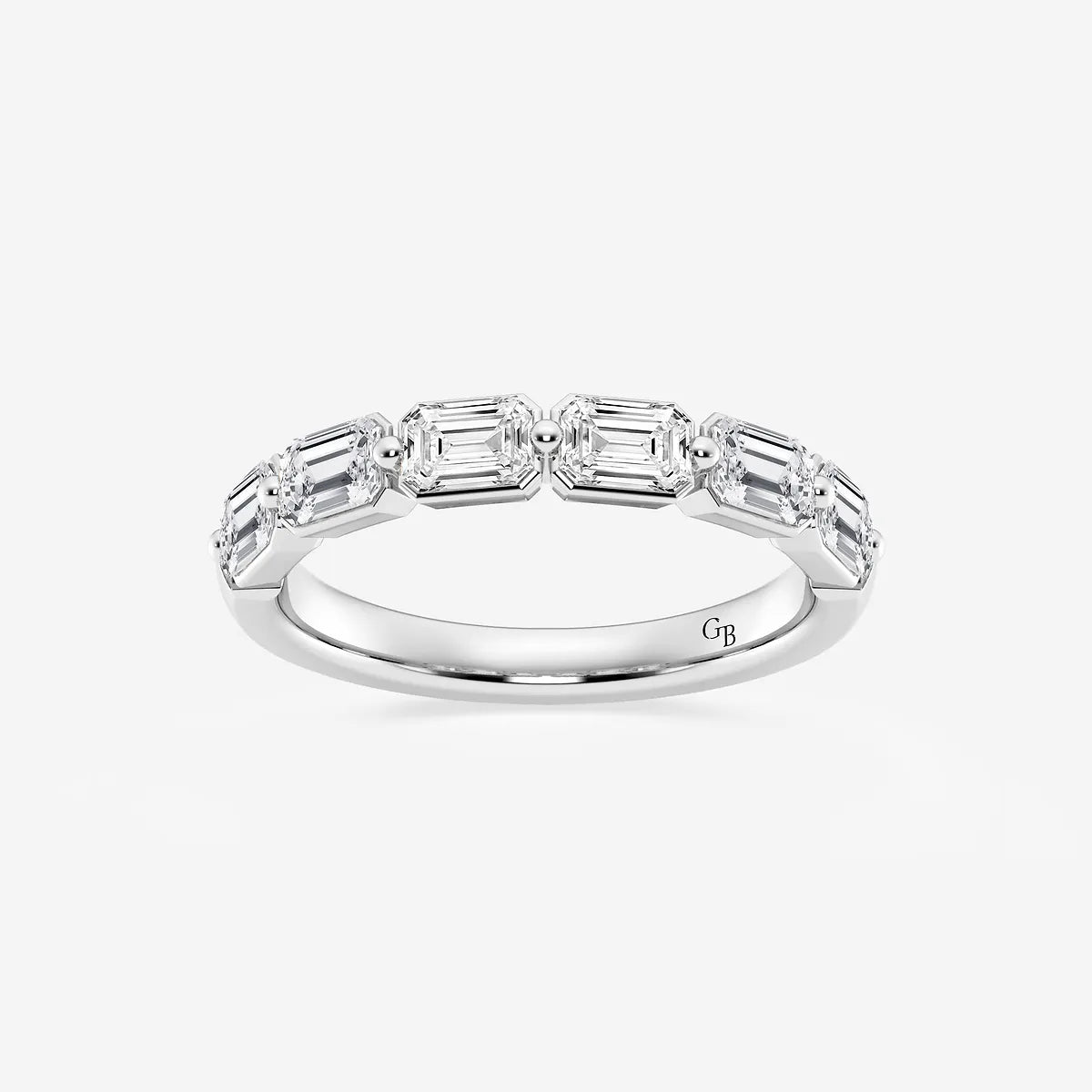 Aurafloat Emerald Lab-Grown Diamond Floating Anniversary Band