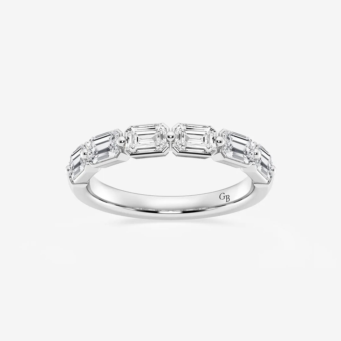 Aurafloat Emerald Lab-Grown Diamond Floating Anniversary Band