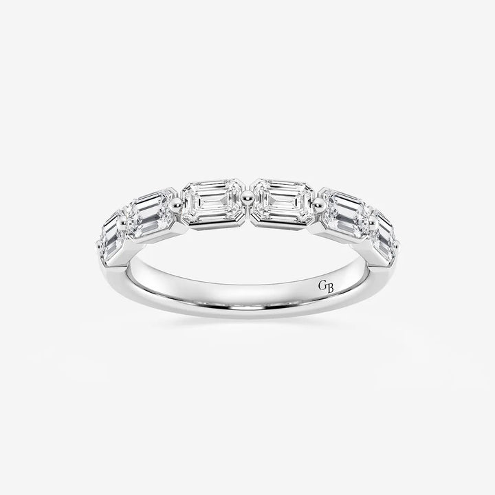 Aurafloat Emerald Lab-Grown Diamond Floating Anniversary Band