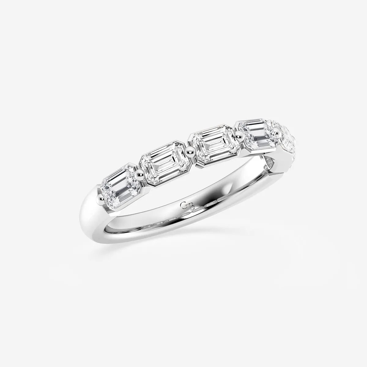 Aurafloat Emerald Lab-Grown Diamond Floating Anniversary Band