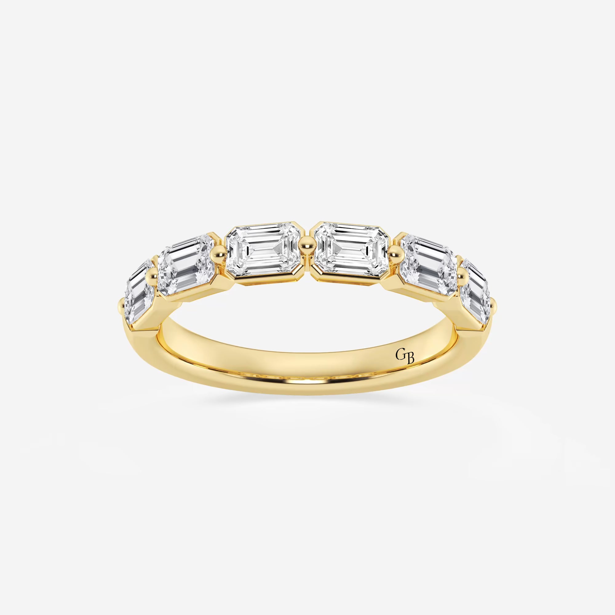 Aurafloat Emerald Lab-Grown Diamond Floating Anniversary Band