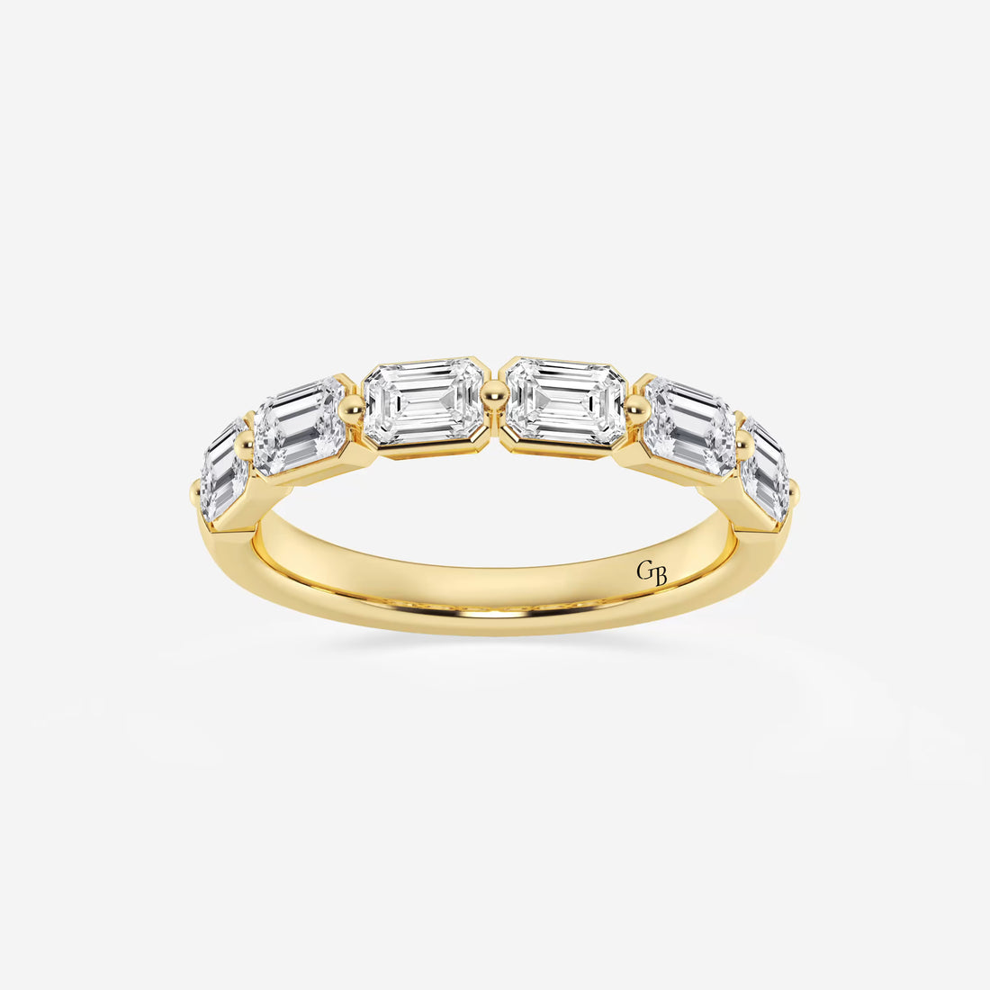 Aurafloat Emerald Lab-Grown Diamond Floating Anniversary Band
