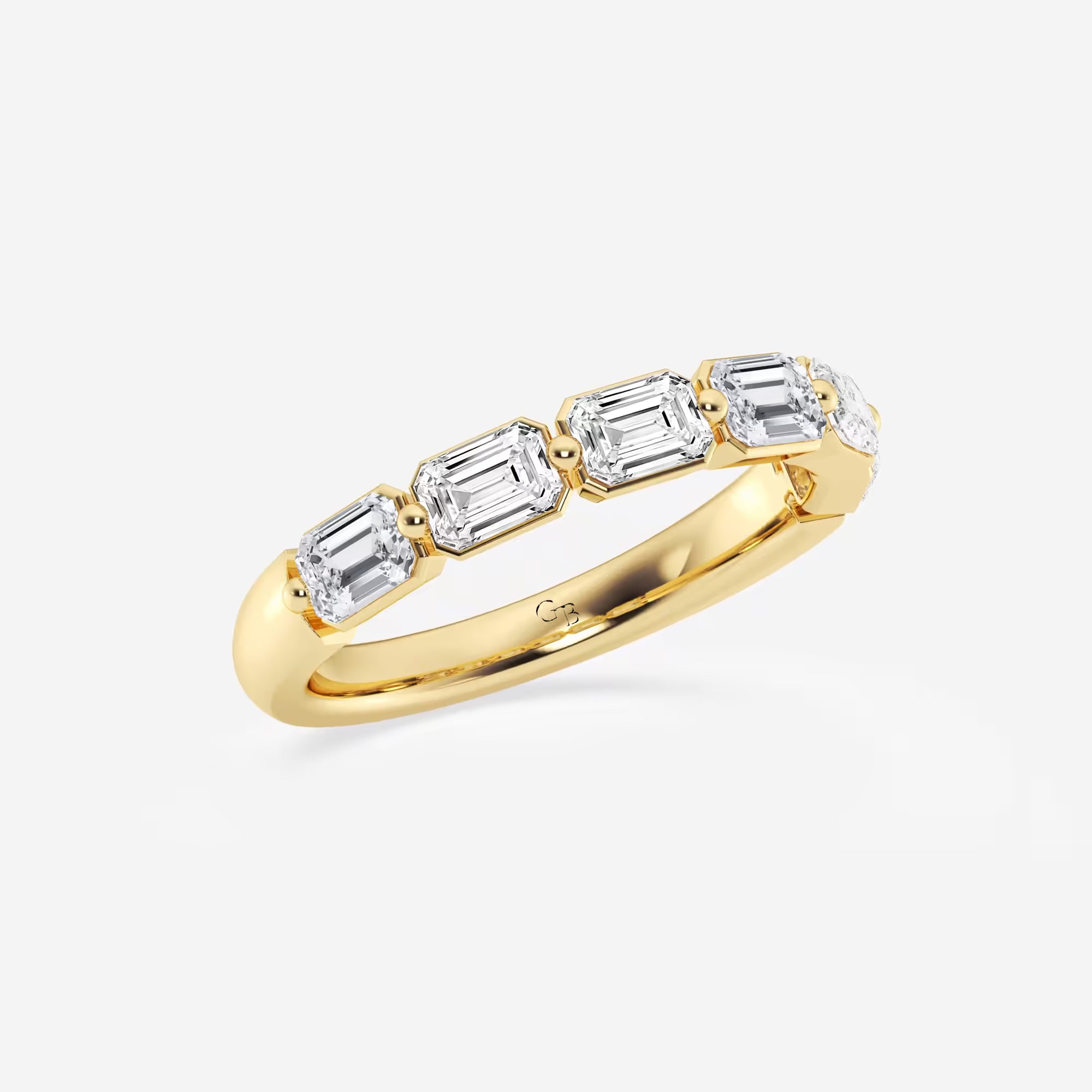 Aurafloat Emerald Lab-Grown Diamond Floating Anniversary Band