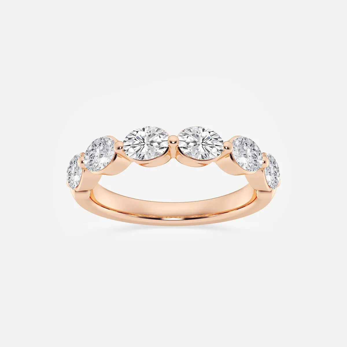 Aeralis Oval Lab-Grown Diamond Floating Anniversary Band