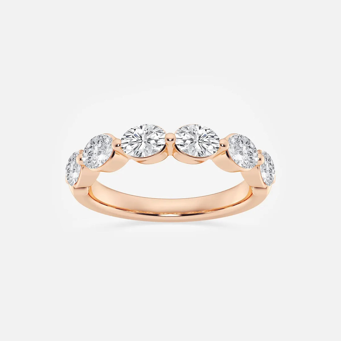 Aeralis Oval Lab-Grown Diamond Floating Anniversary Band