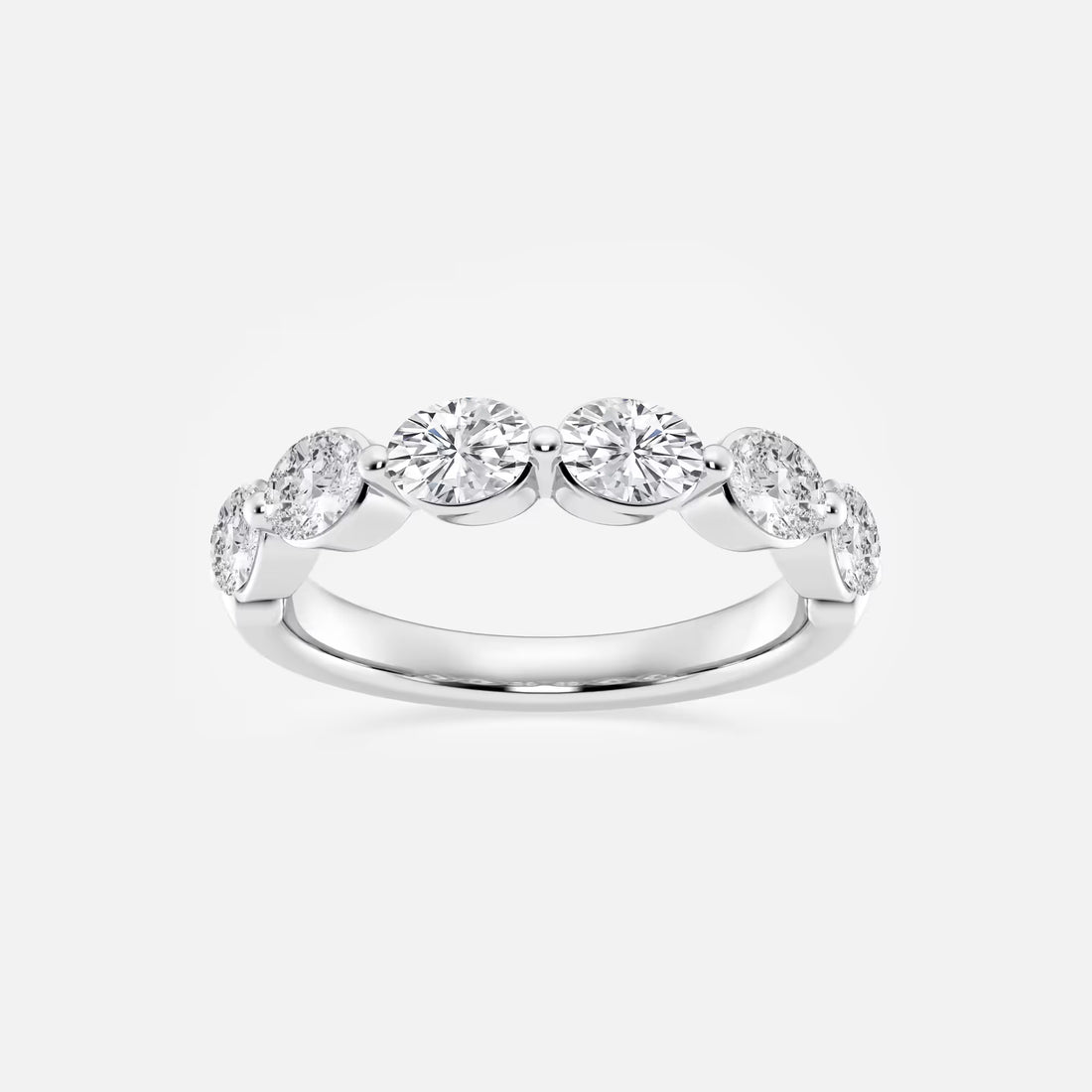 Aeralis Oval Lab-Grown Diamond Floating Anniversary Band