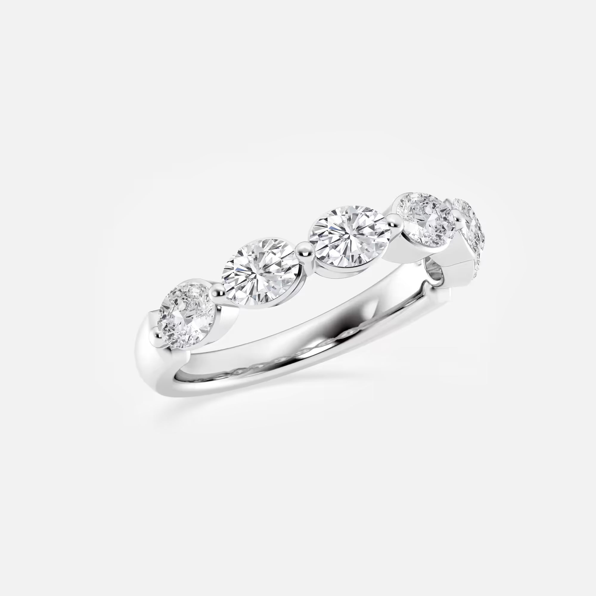 Aeralis Oval Lab-Grown Diamond Floating Anniversary Band
