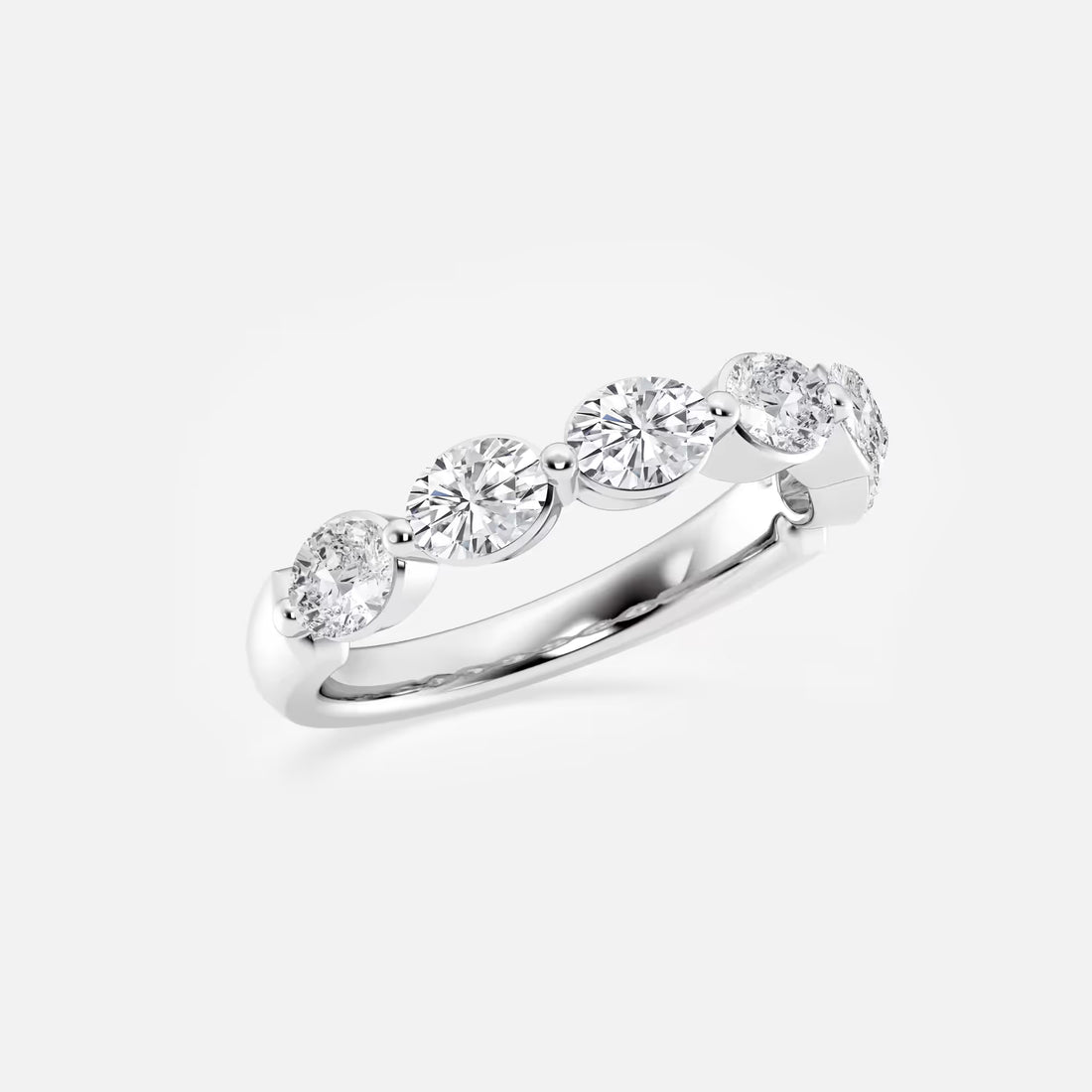 Aeralis Oval Lab-Grown Diamond Floating Anniversary Band