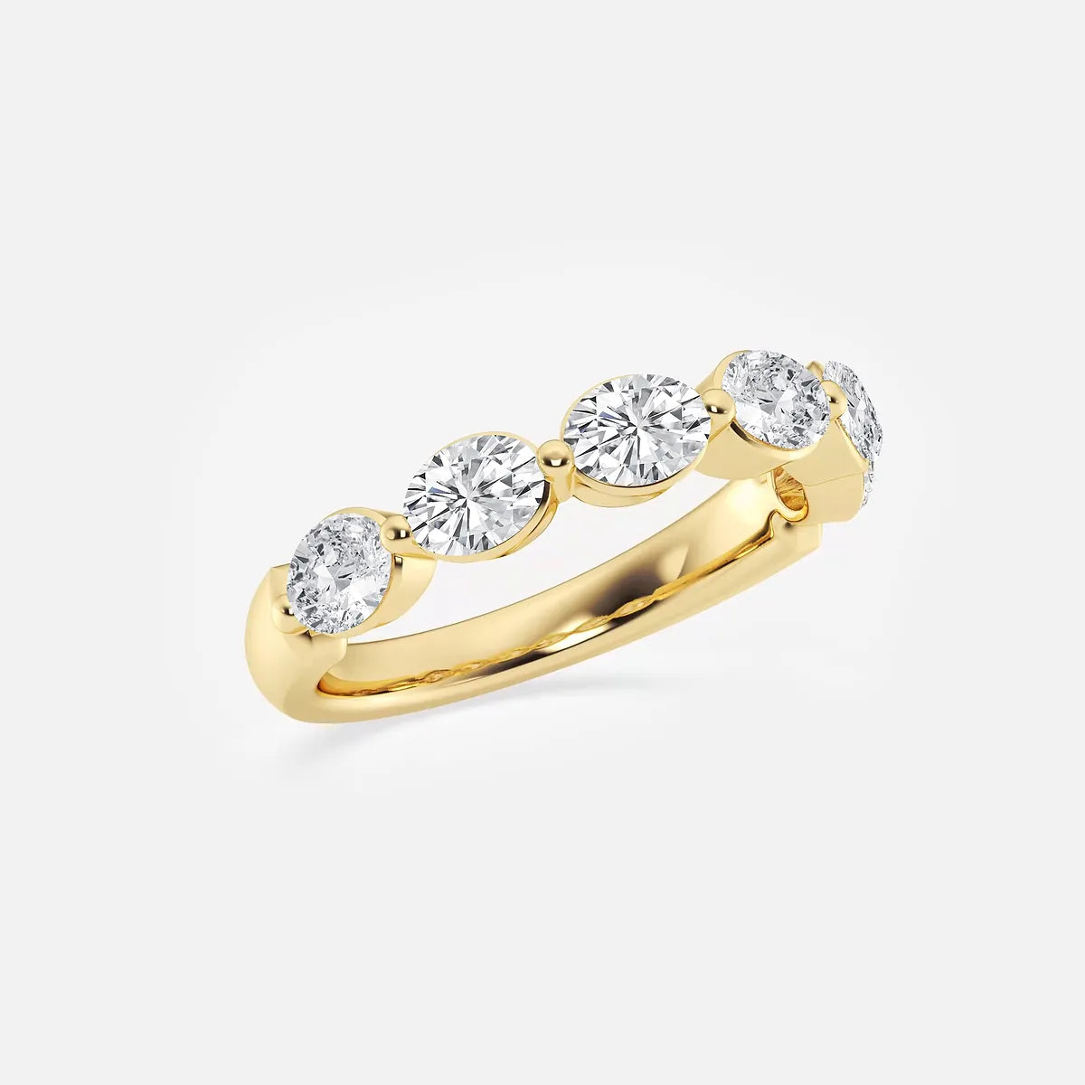 Aeralis Oval Lab-Grown Diamond Floating Anniversary Band